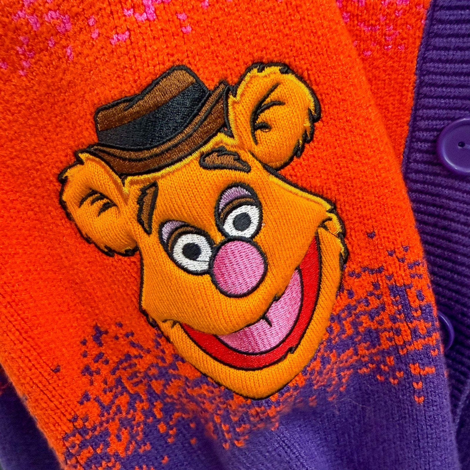 D23 Disney 2026 The Muppet Show Plush Cardigan Sweater 50th Anniversary XL