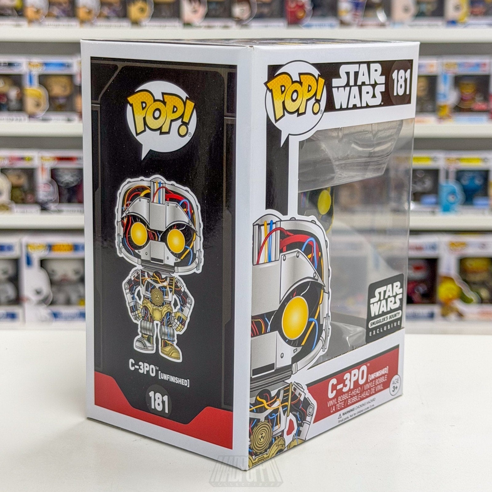 Funko Pop Star Wars C-3PO Unfinished Smugglers Bounty Exclusive 181 Vinyl Figure