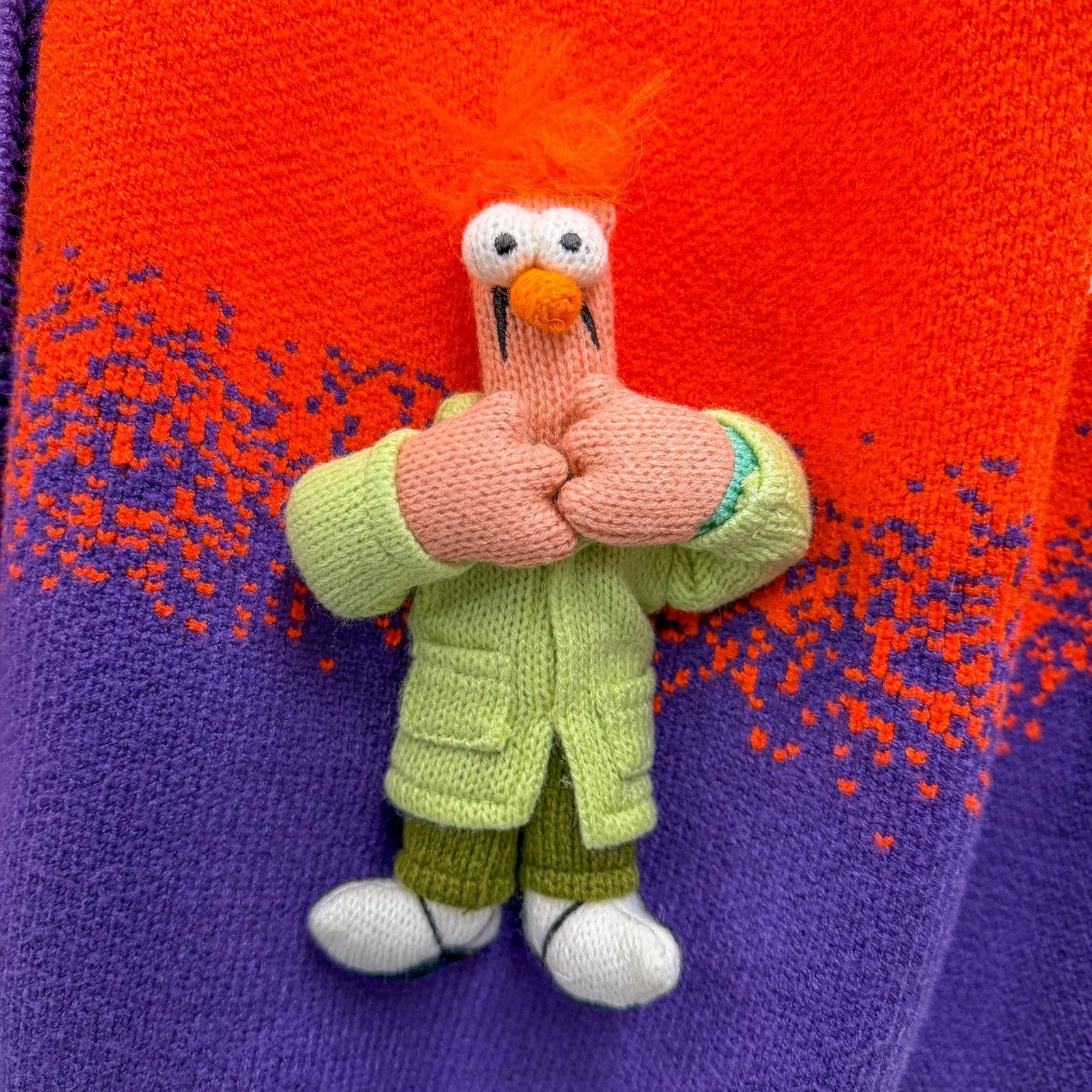 D23 Disney 2026 The Muppet Show Plush Cardigan Sweater 50th Anniversary XL