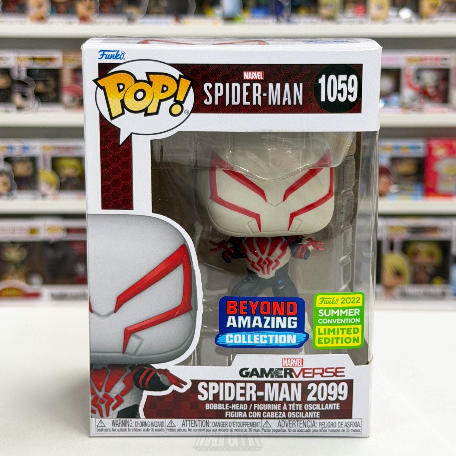 Funko Pop Marvel GamerVerse Spider-Man 2099 Beyond Amazing SDCC 1059 Toy Figure