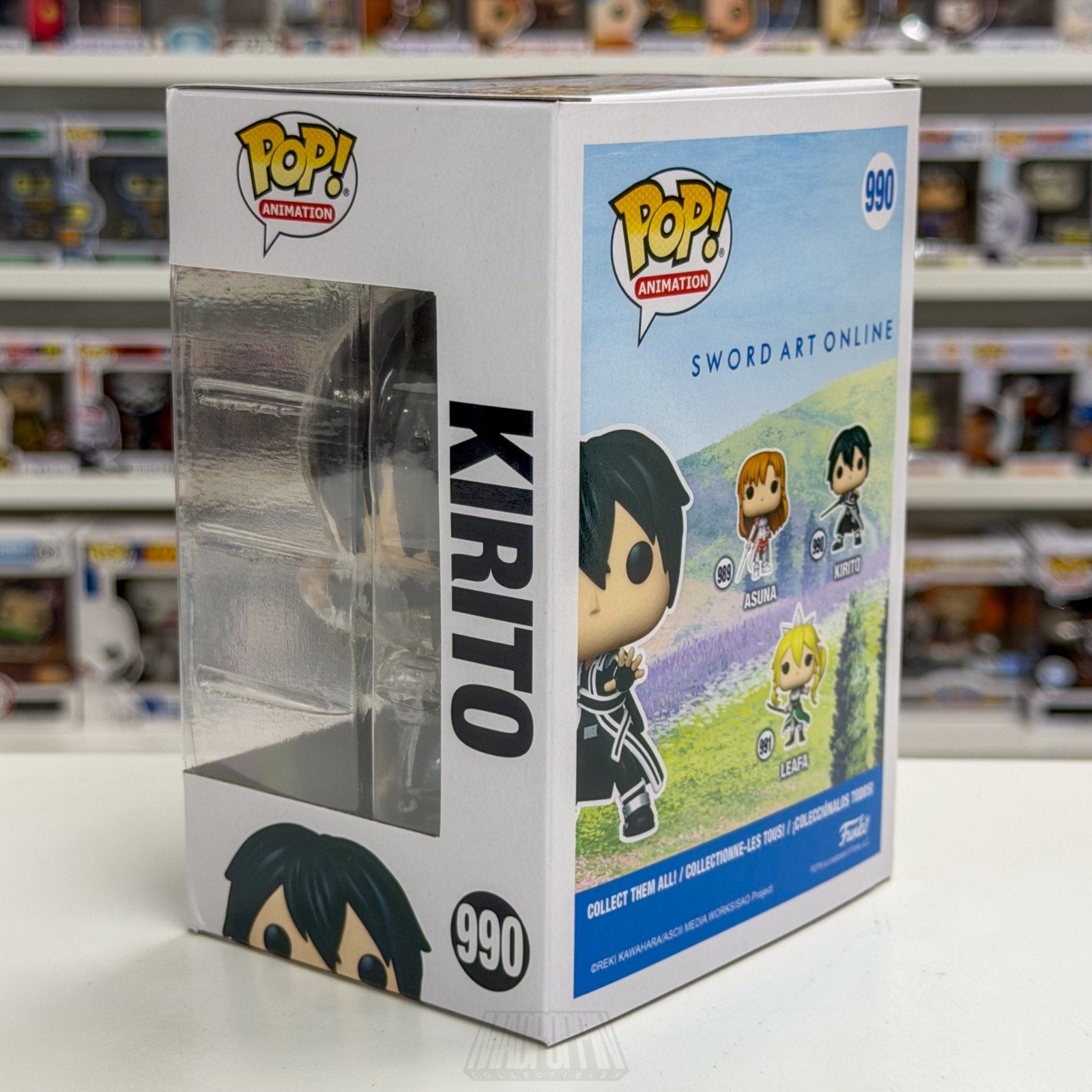 Funko Pop Anime Sword Art Online Kirito 990 Japanese Manga Game Toy Vinyl Figure