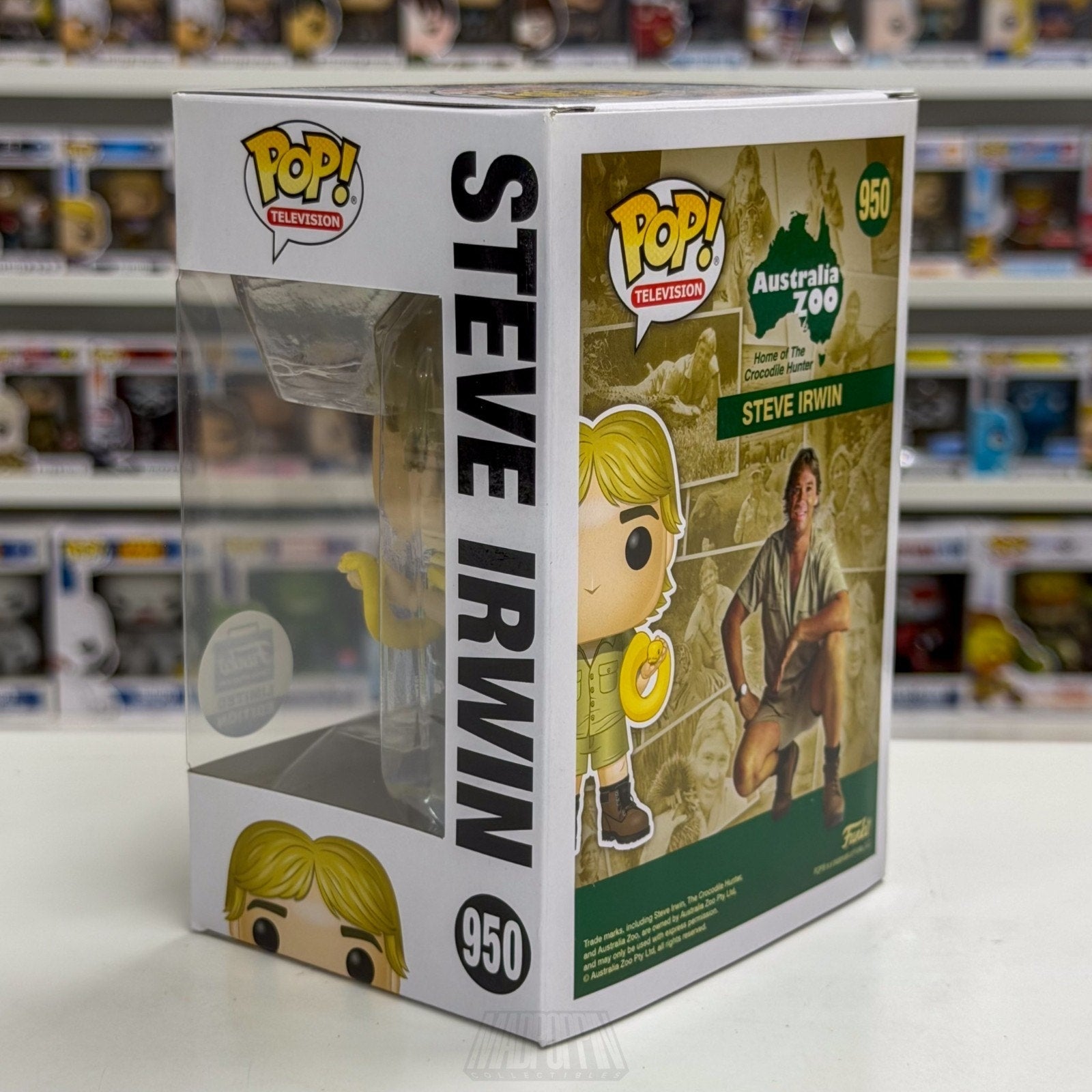 Funko Pop TV Steve Irwin w/Snake 950 Australian Crocodile Hunter Vinyl Figure