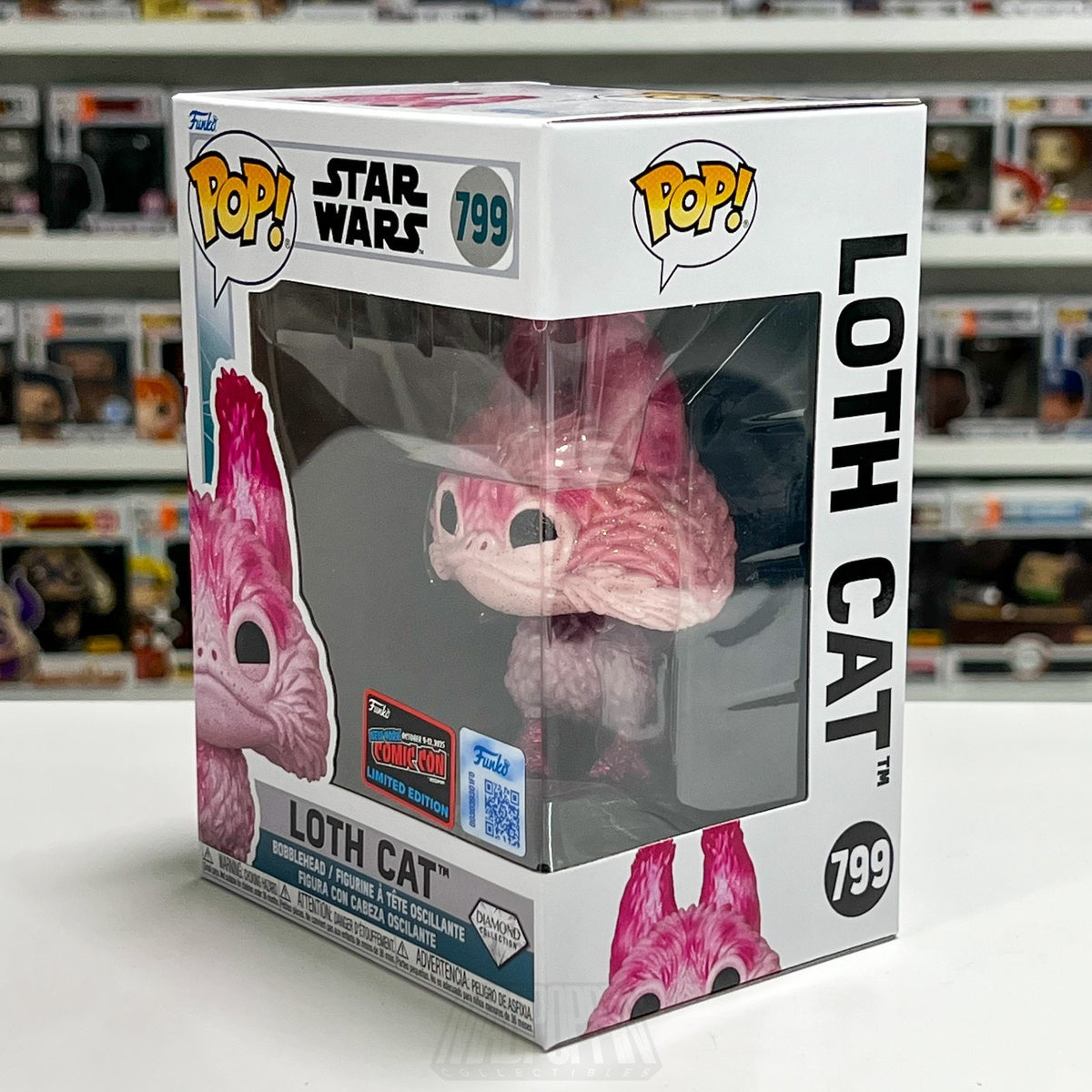 Funko Pop Star Wars Loth Cat 799 NYCC Diamond Con Official Sticker Feline Pink