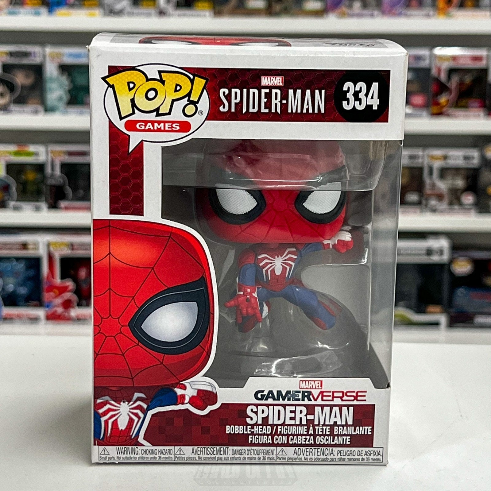 Funko Pop Marvel Gamerverse Spider-Man GameStop 334 Peter Parker Vinyl Figure
