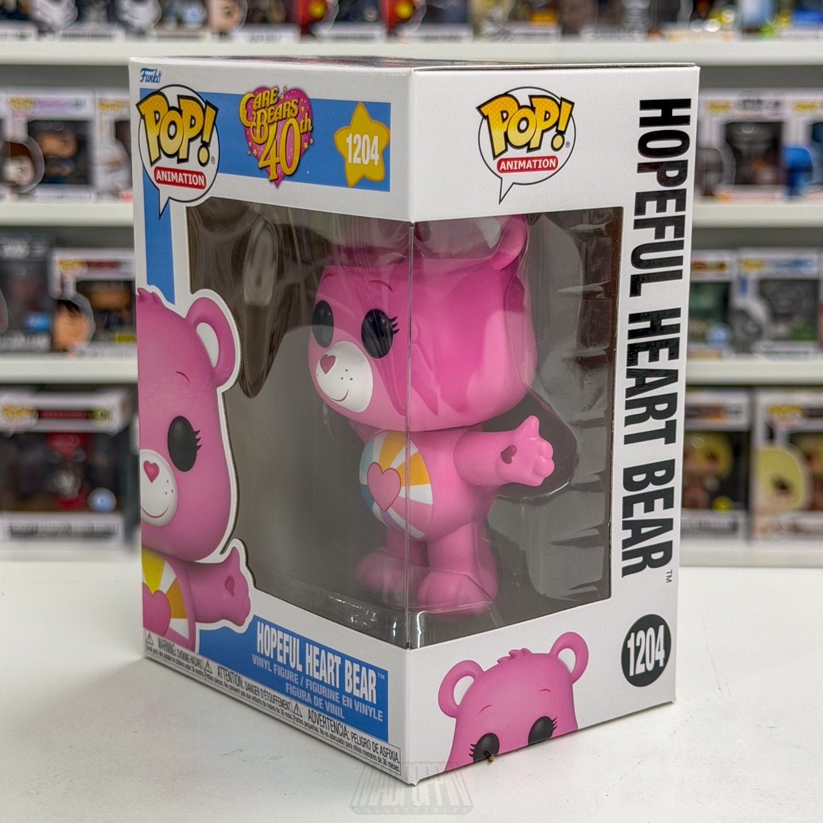 Funko Pop Animation Care Bears Hopeful Heart Bear 1204 Cartoon Toy Vinyl Figure
