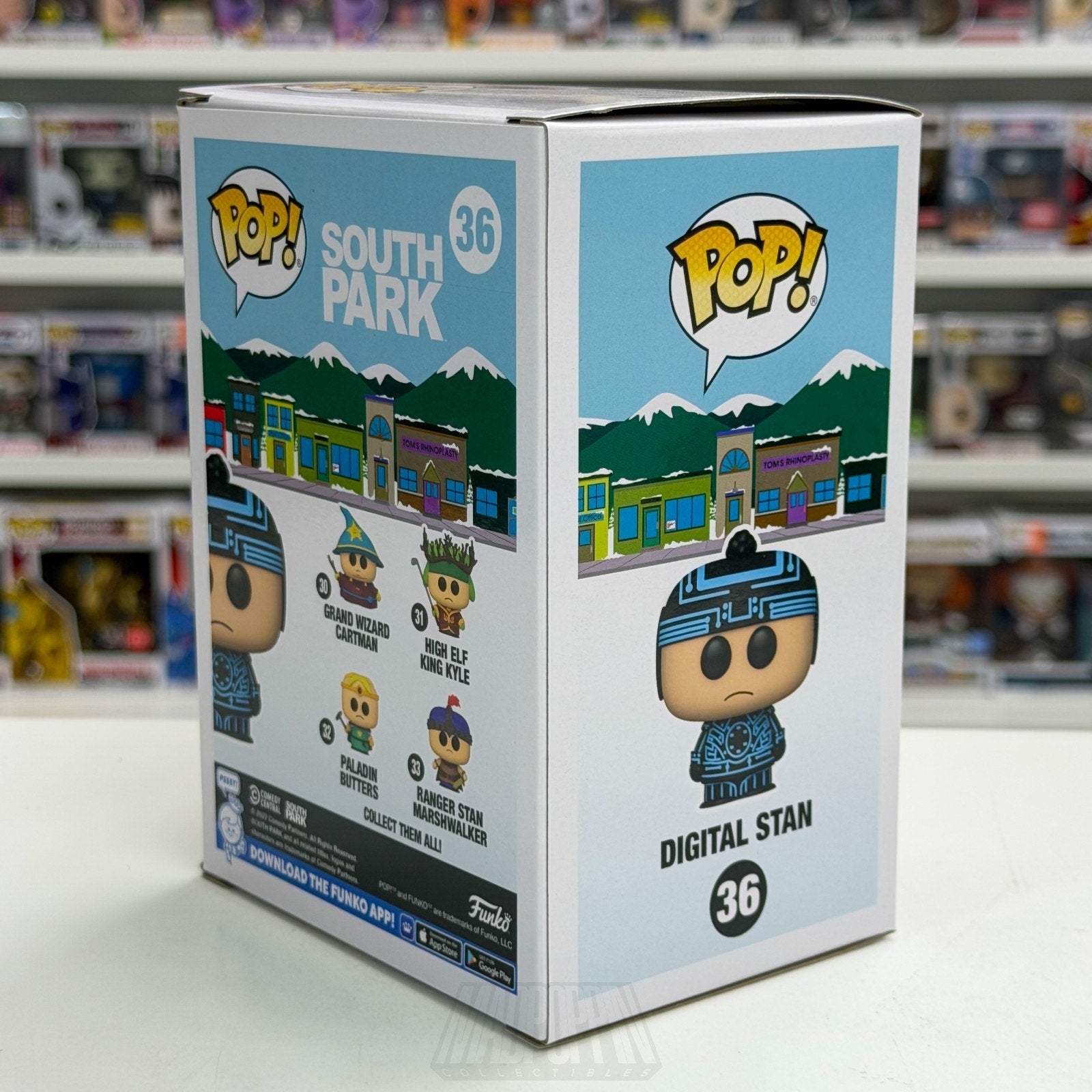 Funko Pop Animation South Park Digital Stan Marsh Glow SDCC 36 Tron Vinyl Figure