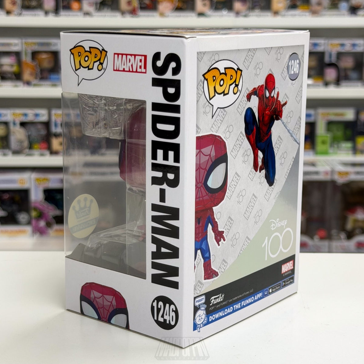 Funko Pop Marvel Disney 100 Years Spider-Man Facet Exclusive 1246 Vinyl Figure
