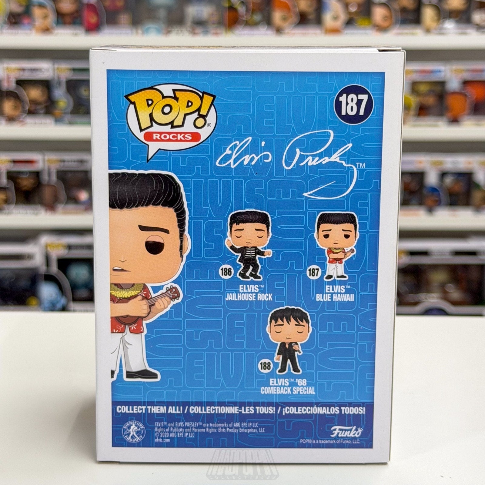 Funko Pop Elvis Presley Blue Hawaii 187 King of Rock and Roll Toy Vinyl Figure
