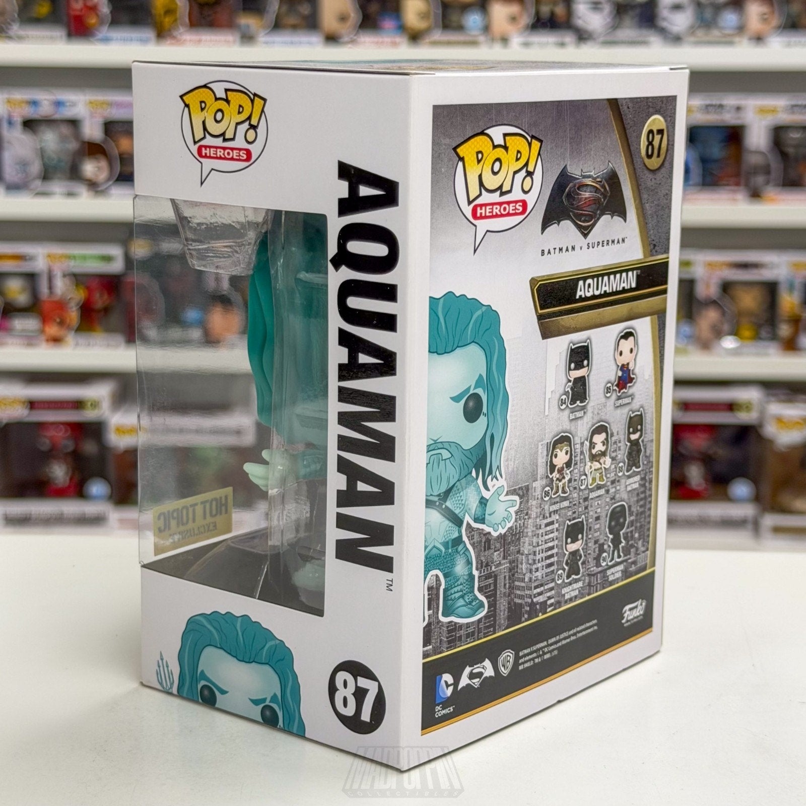 Funko Pop DC Heroes Batman v Superman Aquaman Ocean Hot Topic 87 Vinyl Figure