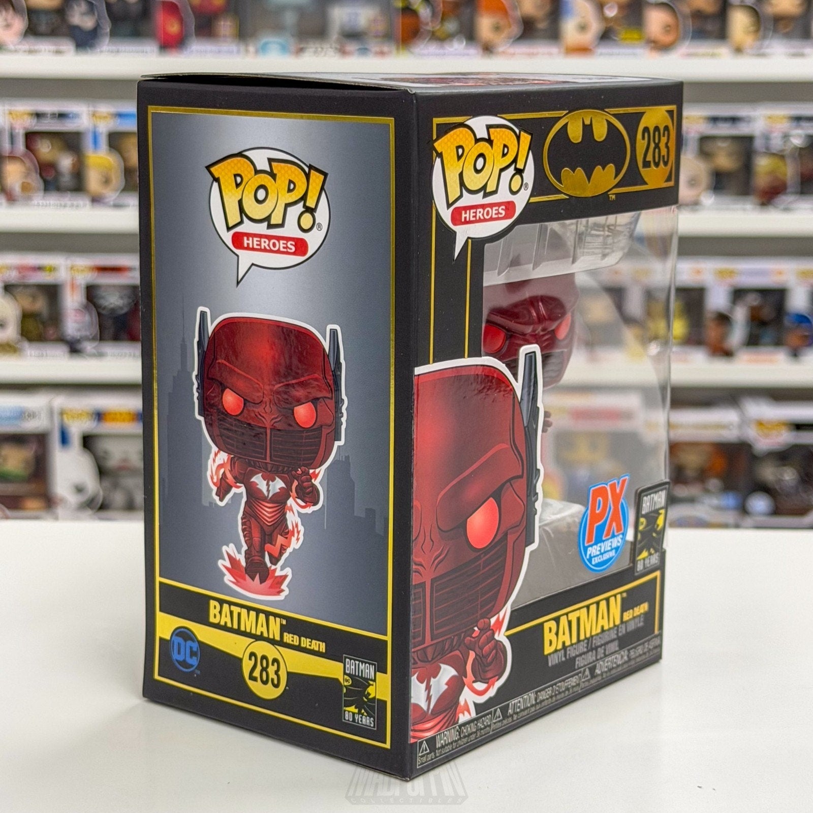Funko Pop DC Heroes Batman Red Death PX 283 Earth 52 Villain Speed Force Figure