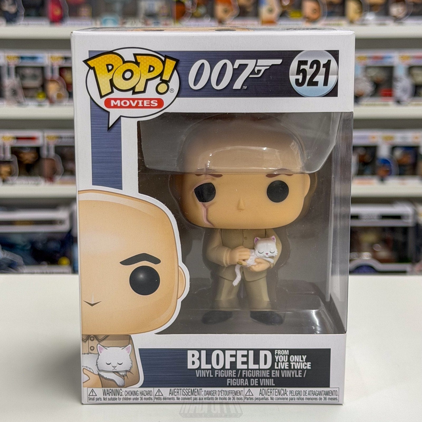 Funko Pop Movies 007 You Only Live Twice Blofeld w/Cat 521 Vaulted Vinyl Figure