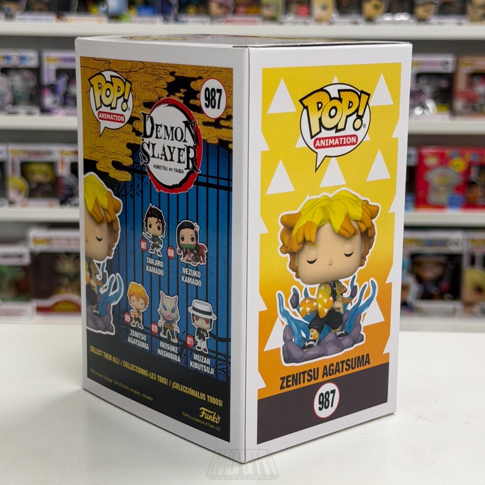 Funko Pop Anime Demon Slayer Zenitsu Agatsuma Funimation 987 Manga Vinyl Figure
