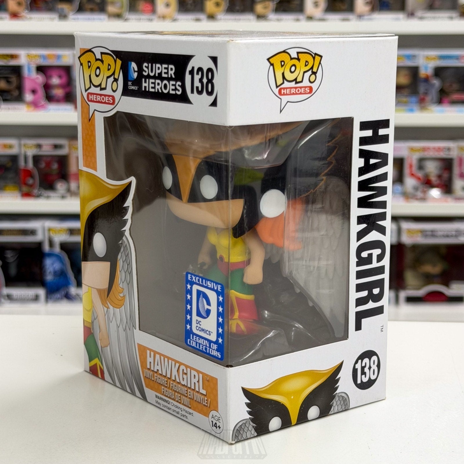 Funko Pop DC Legion of Collectors Super Heroes Hawkgirl 138 Golden Vinyl Figure