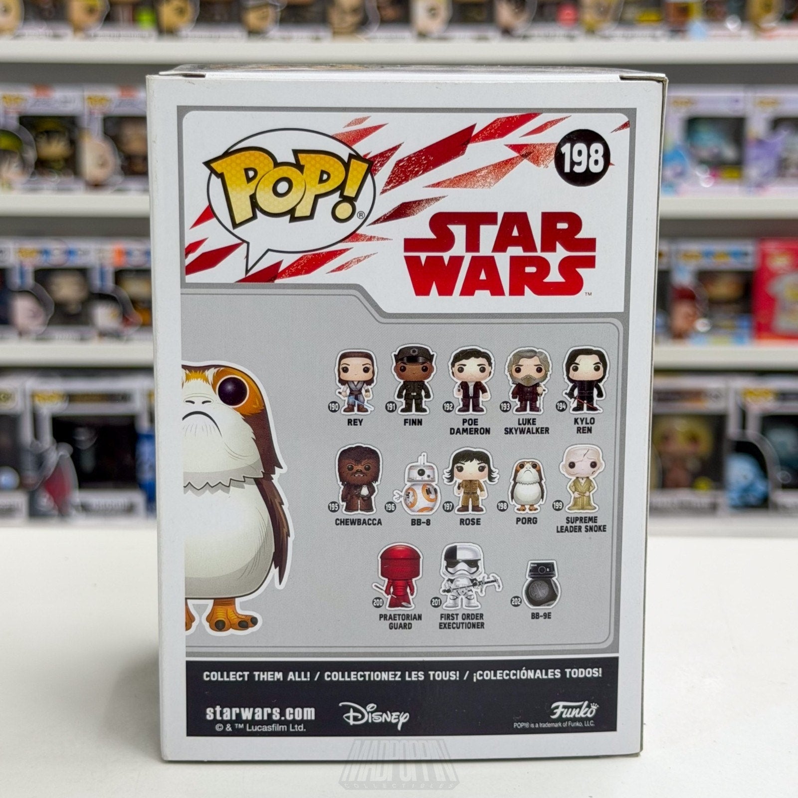 Funko Pop Star Wars Episode 8 Last Jedi Porg Flocked Hot Topic 198 Vinyl Figure