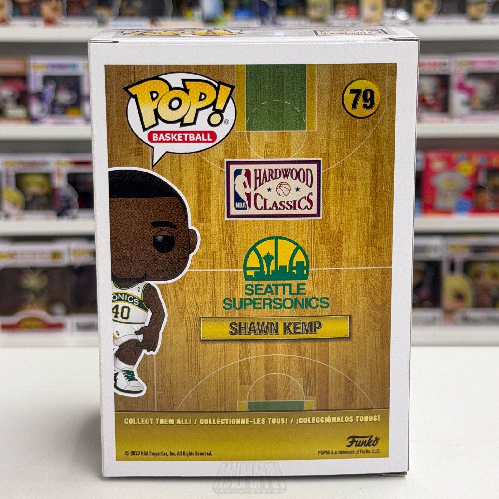 Funko Pop NBA Basketball HWC Seattle Supersonics Shawn Kemp 79 Dunk Vinyl Figure