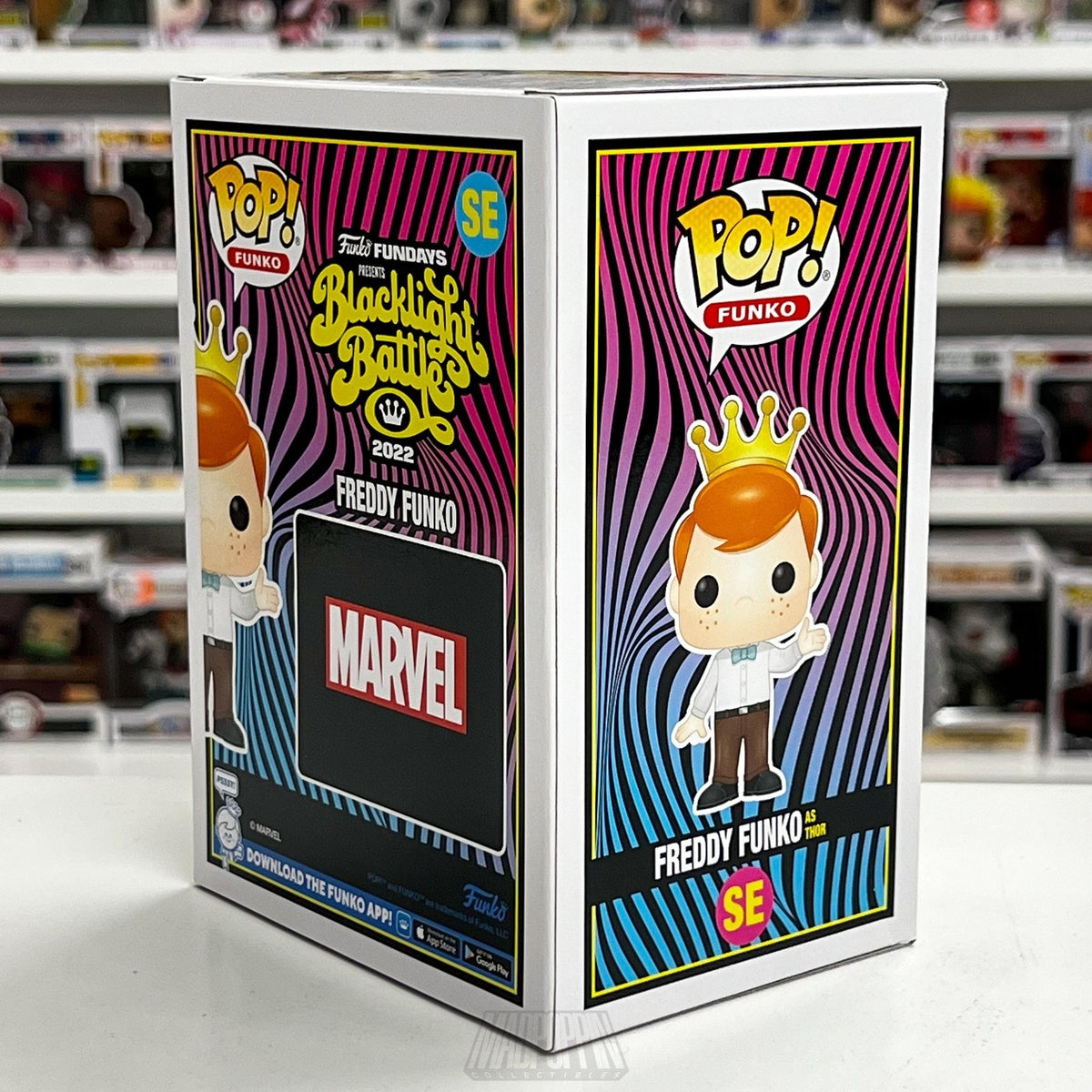 Freddy Funko as Thor Pop! Fundays 2022 Blacklight Battle SE Marvel Metallic 1000
