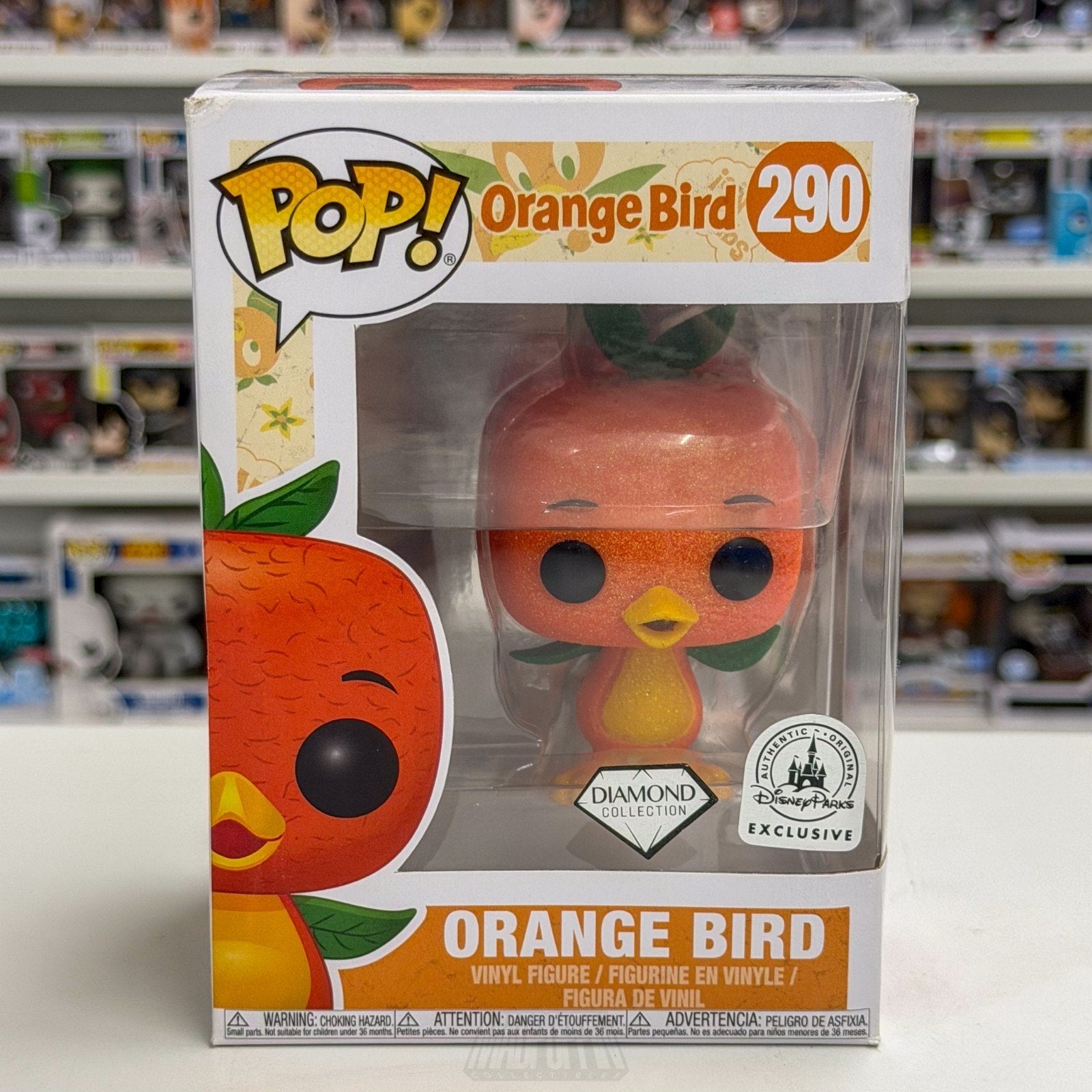 Funko Pop Disney Orange Bird Diamond Parks Exclusive 290 Florida Mascot Figure
