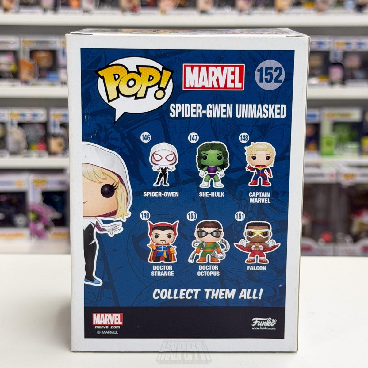 Funko Pop Marvel Spider-Gwen Unmasked Walgreens 152 Spider-Woman Vinyl Figure