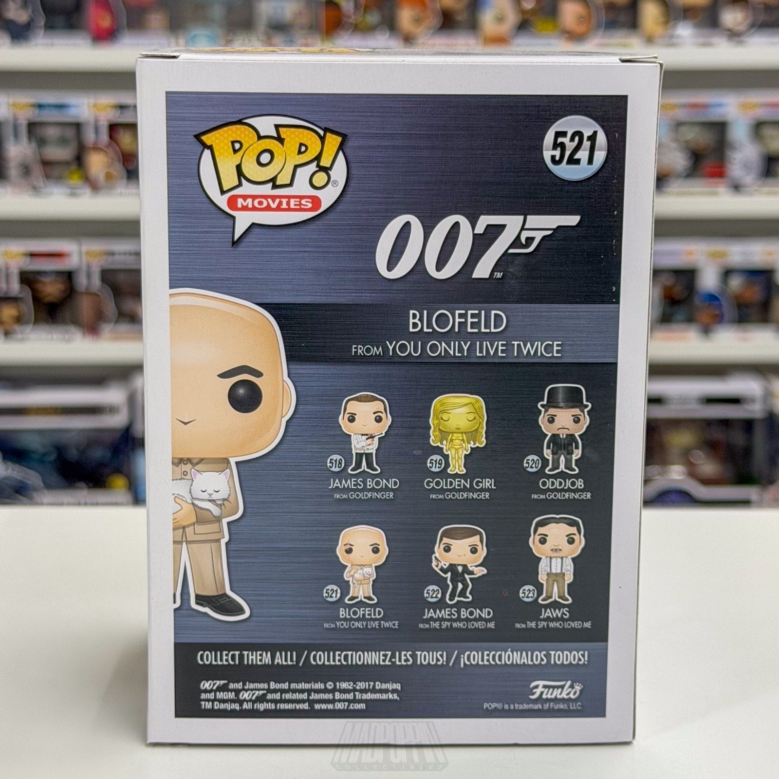 Funko Pop Movies 007 You Only Live Twice Blofeld w/Cat 521 Vaulted Vinyl Figure