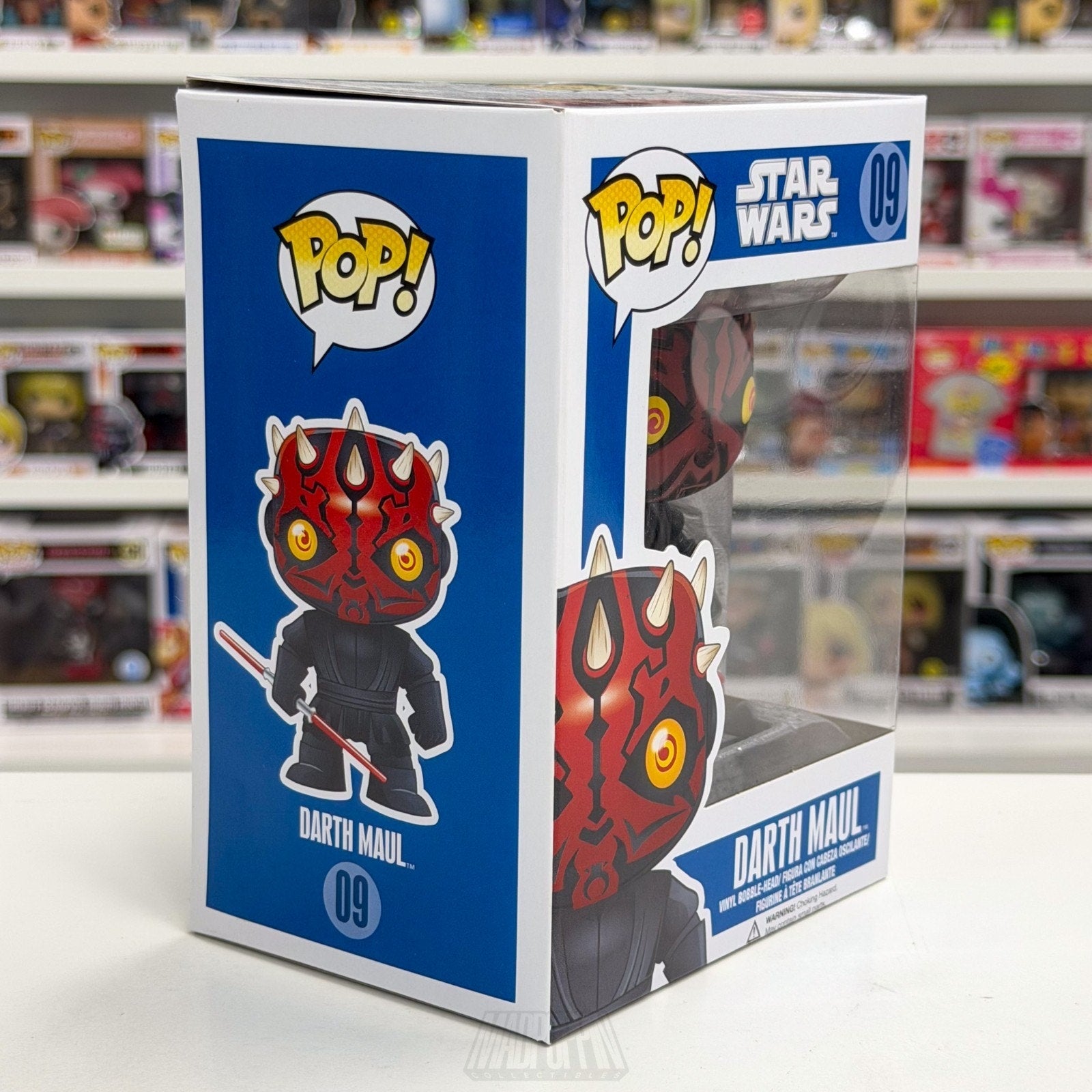 Funko Pop Star Wars Darth Maul Blue Box 09 Sith Lord Dark Side Toy Vinyl Figure