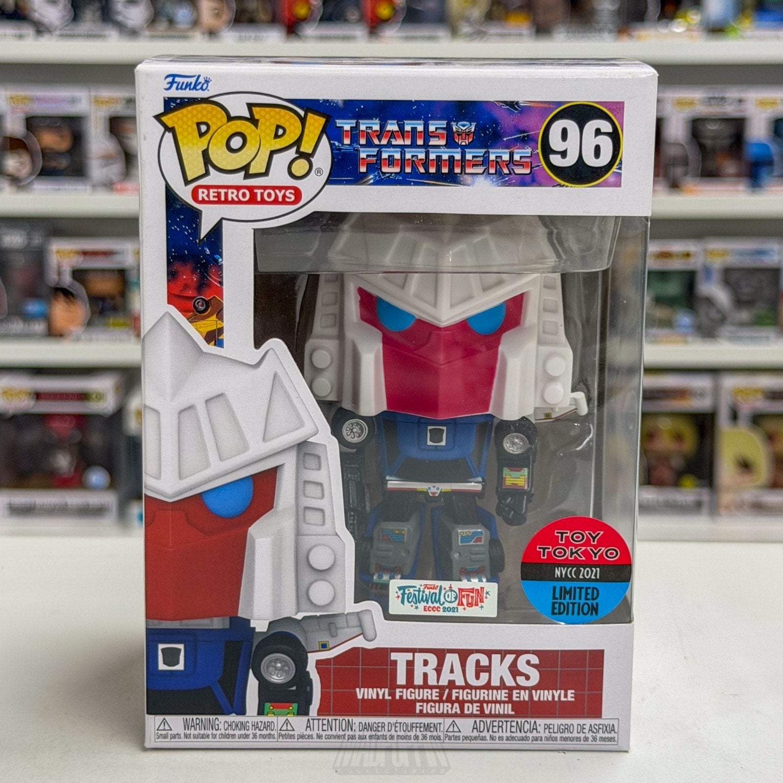 Funko Pop Transformers Tracks Toy Tokyo Funko Festival of Fun 96 Vinyl Figure
