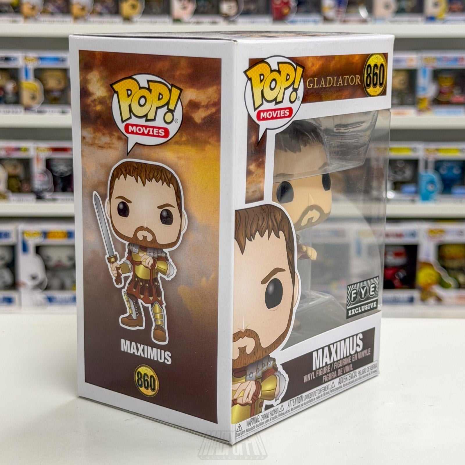 Funko Pop Movies Gladiator Maximus Body Armor FYE 860 Epic Action Vinyl Figure