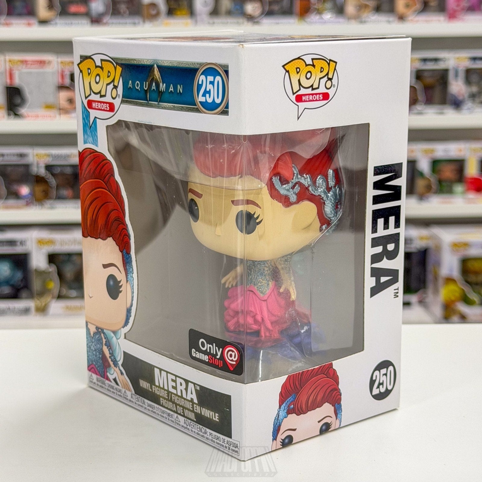Funko Pop DC Heroes Aquaman Mera Gown GameStop 250 Aquawoman Toy Vinyl Figure