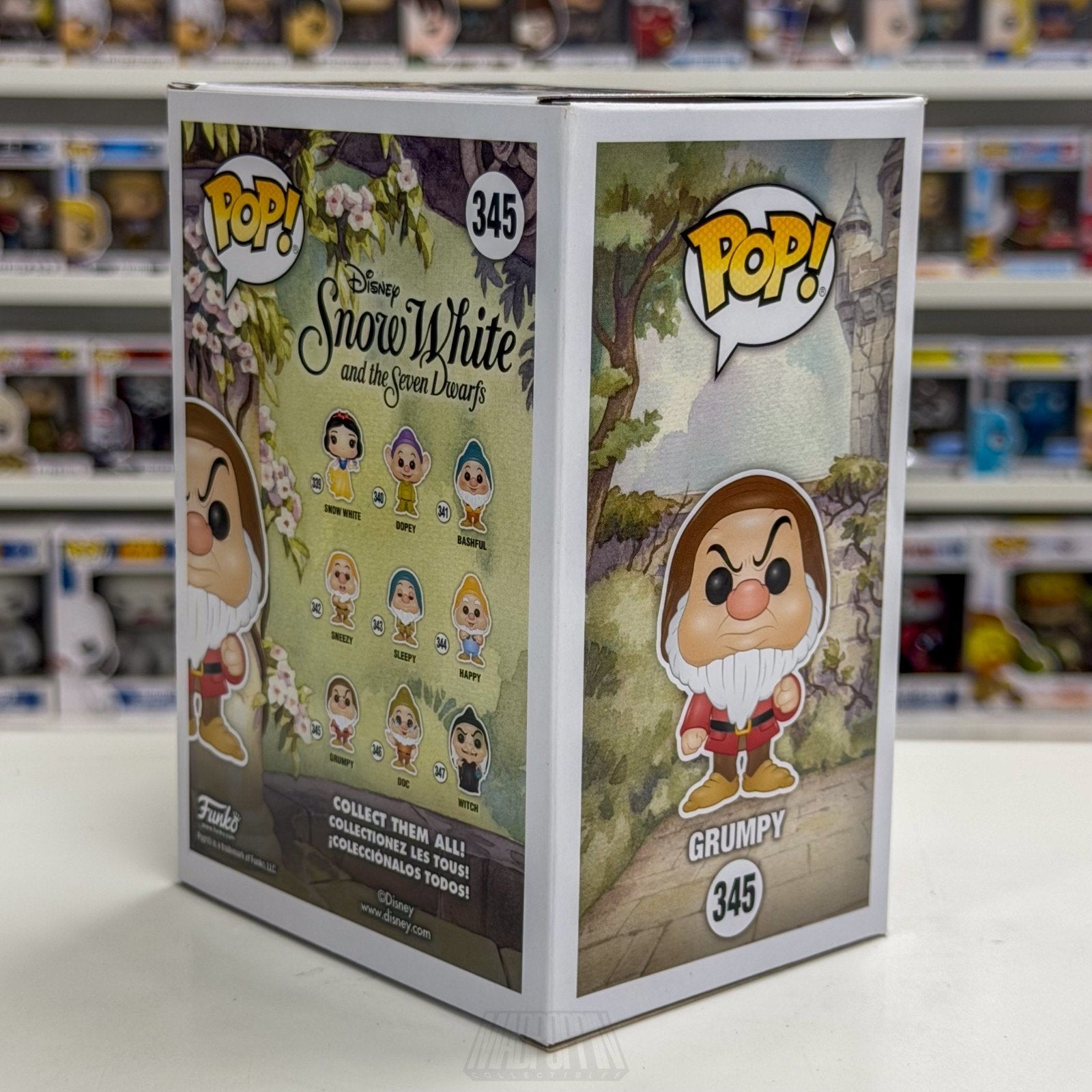 Funko Pop Disney Snow White 7 Dwarfs Grumpy 345 Animated Musical Vinyl Figure