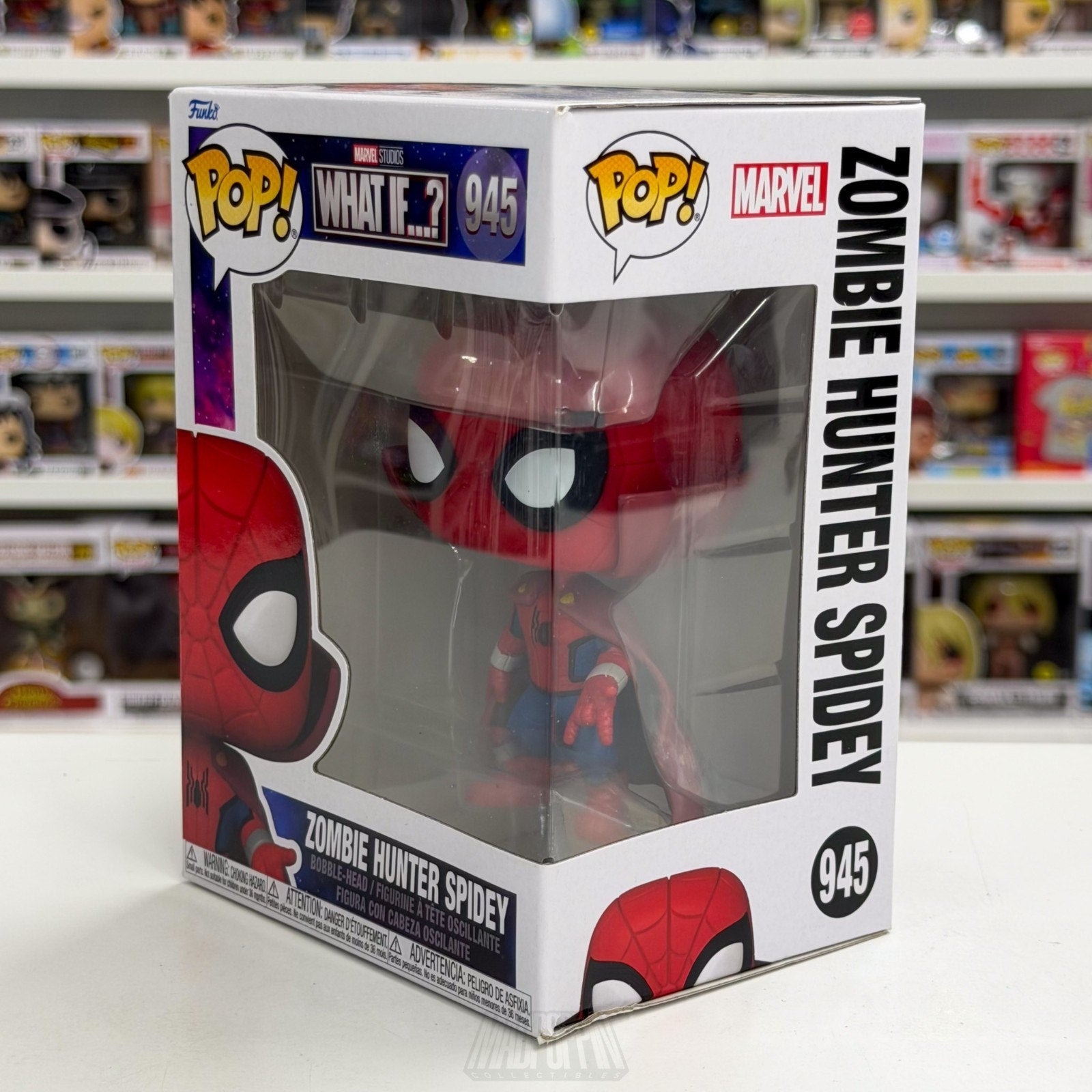 Funko Pop Marvel What If Zombie Hunter Spidey 945 MCU Spider-Man Vinyl Figure