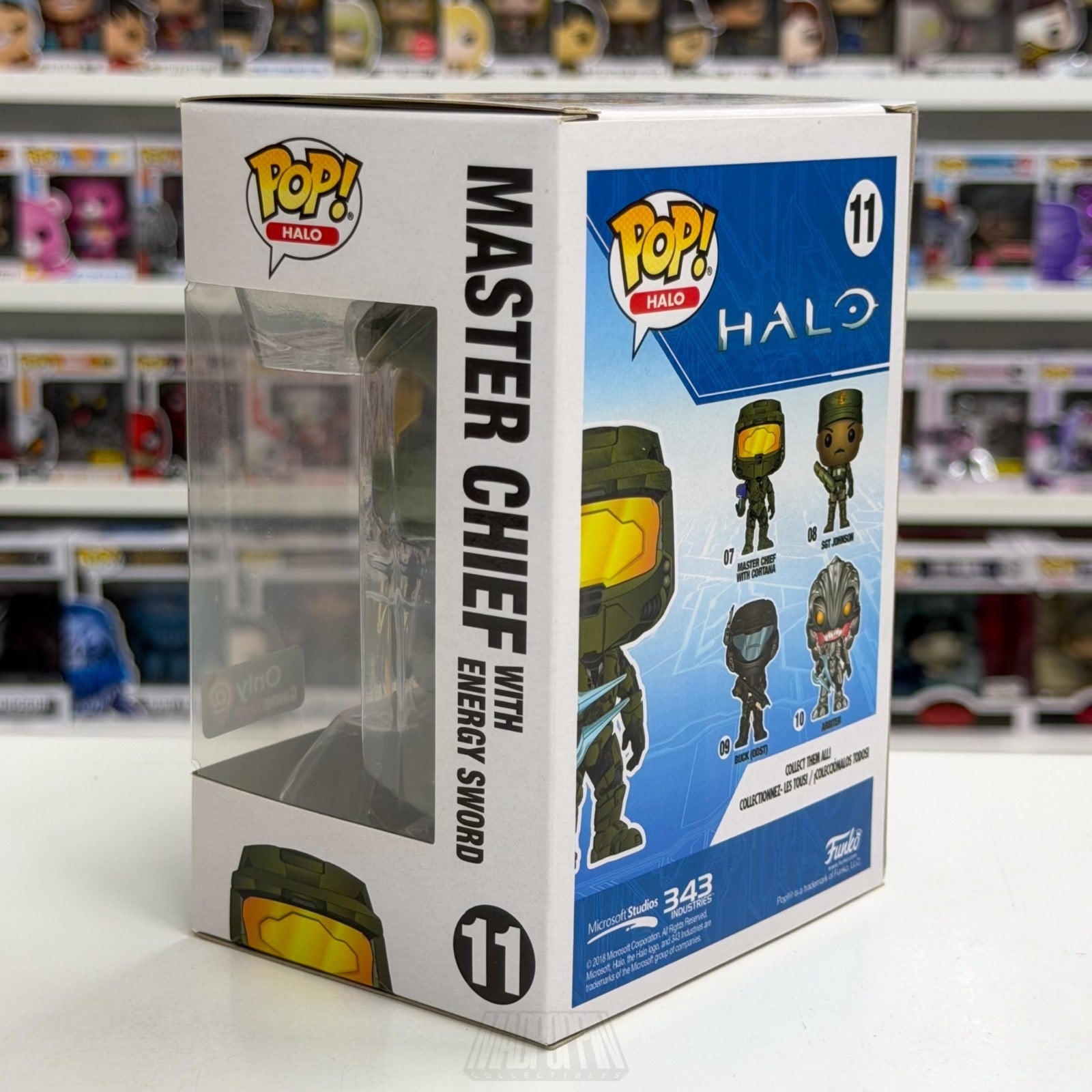 Funko Pop Halo Master Chief w/Energy Sword GameStop 11 Video Games Vinyl Figure
