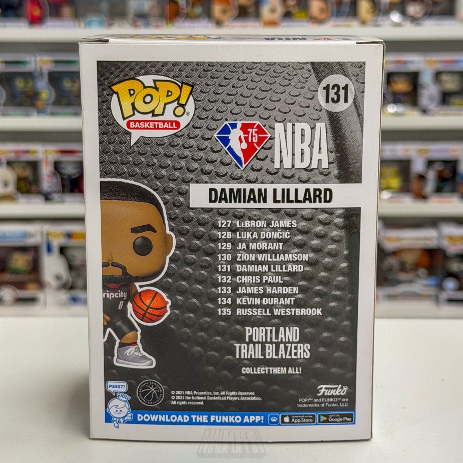 Funko Pop NBA Basketball Portland Trail Blazers Damian Lillard 131 Vinyl Figure