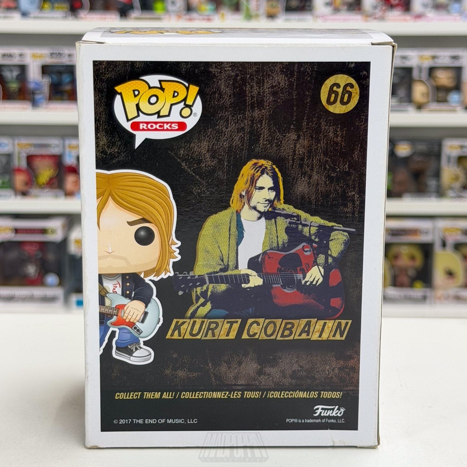 Funko Pop Rocks Nirvana Kurt Cobain Black Sweater Hot Topic 66 Music Toy Figure