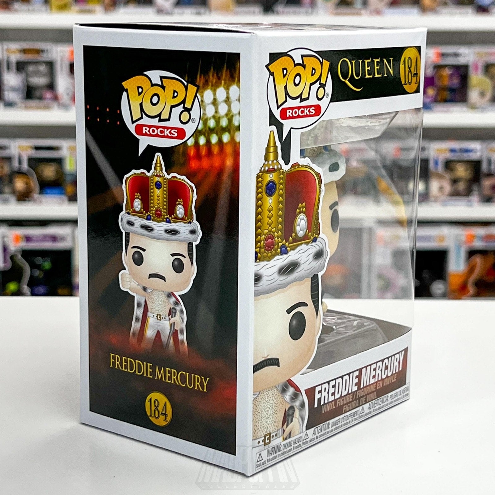 Funko Pop! Rocks Queen Freddie Mercury #184 Crown Robe Vinyl Figure Boxed