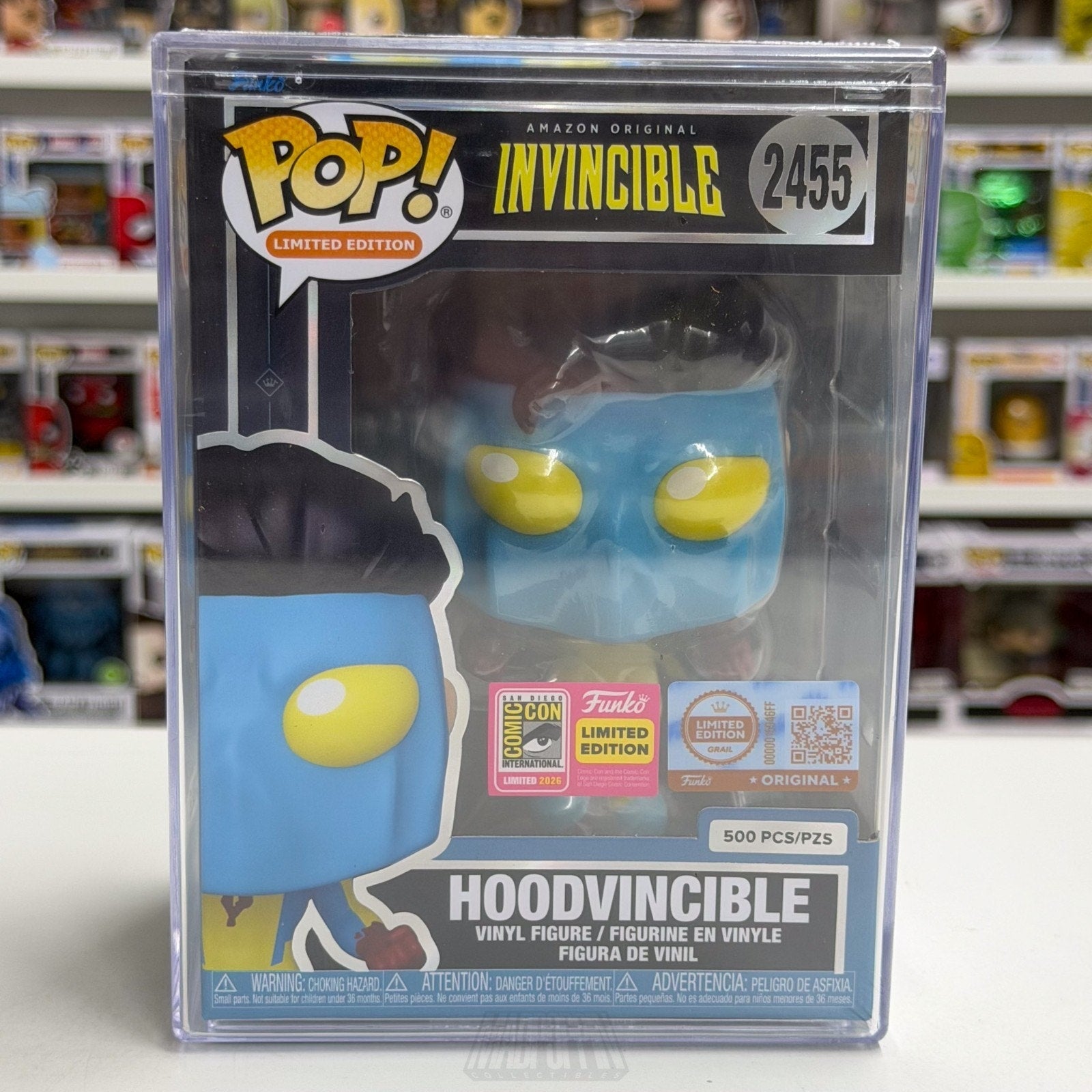 Funko Pop Invincible Hoodvincible 2455 SDCC 2026 LE 500 Official Toy CON STICKER
