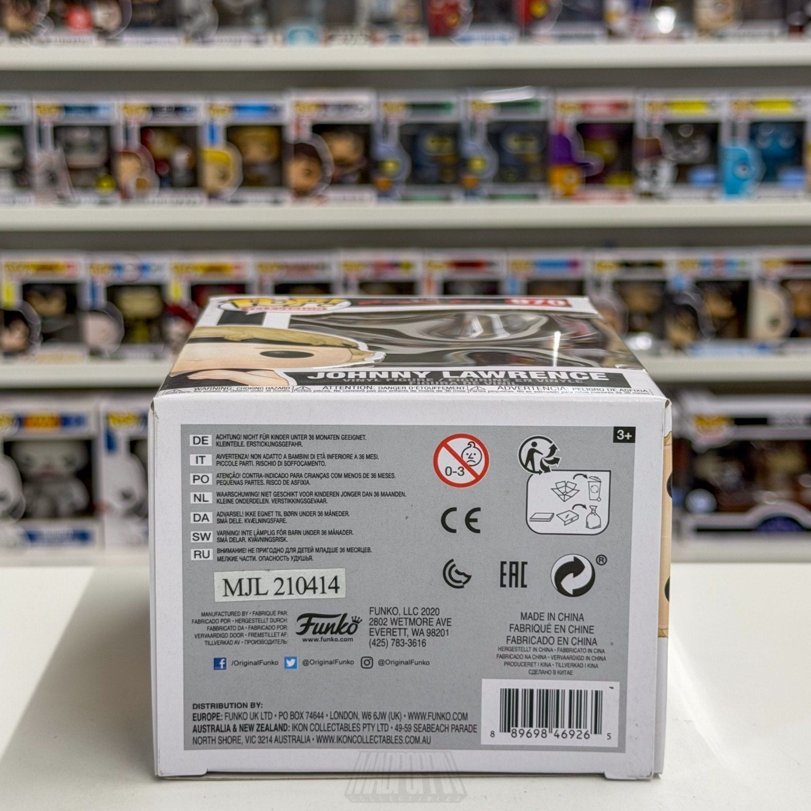 Funko Pop TV Cobra Kai Johnny Lawrence 970 Karate Kid Martial Arts Vinyl Figure
