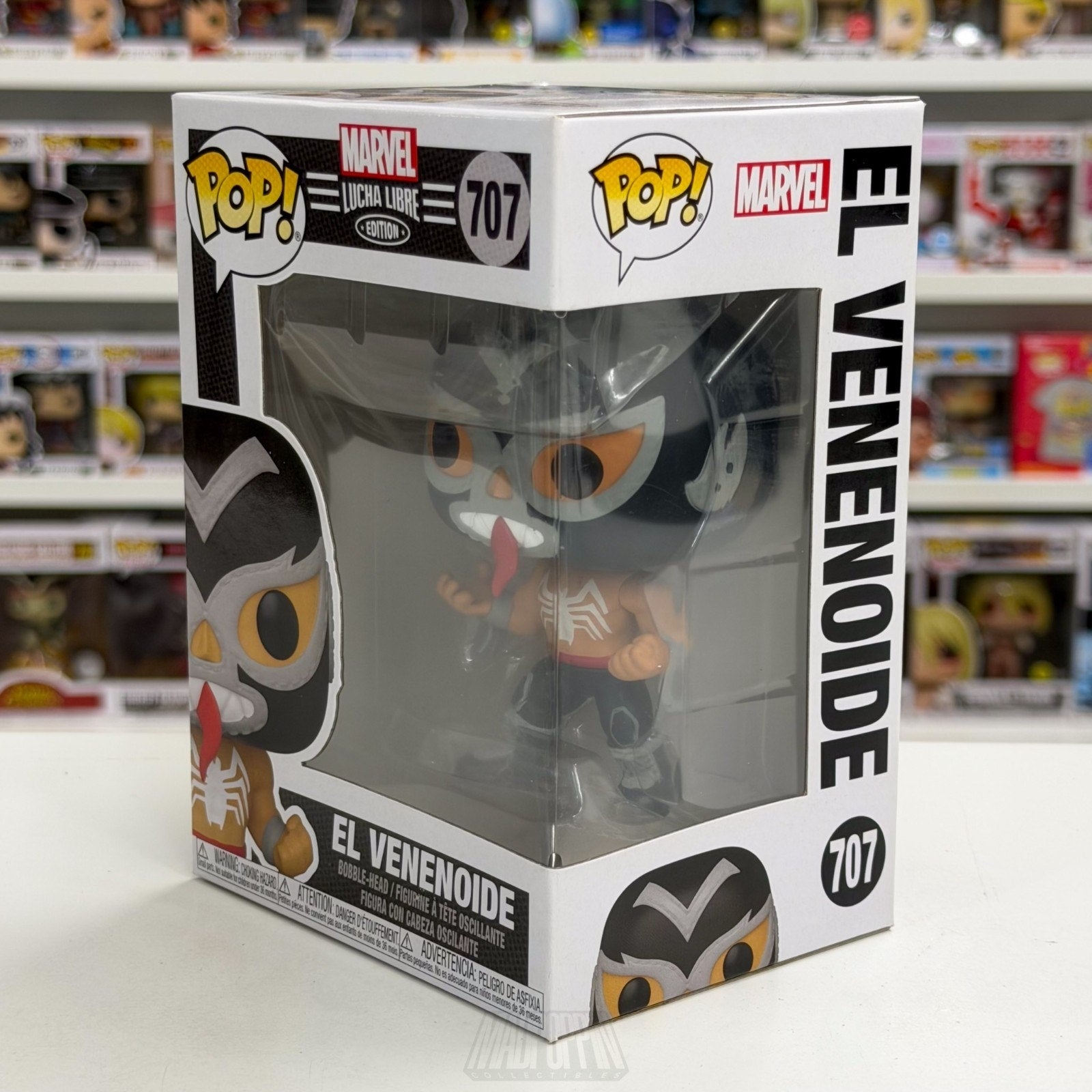 Funko Pop Marvel Lucha Libre El Venenoide 707 Venom Wrestling Toy Vinyl Figure