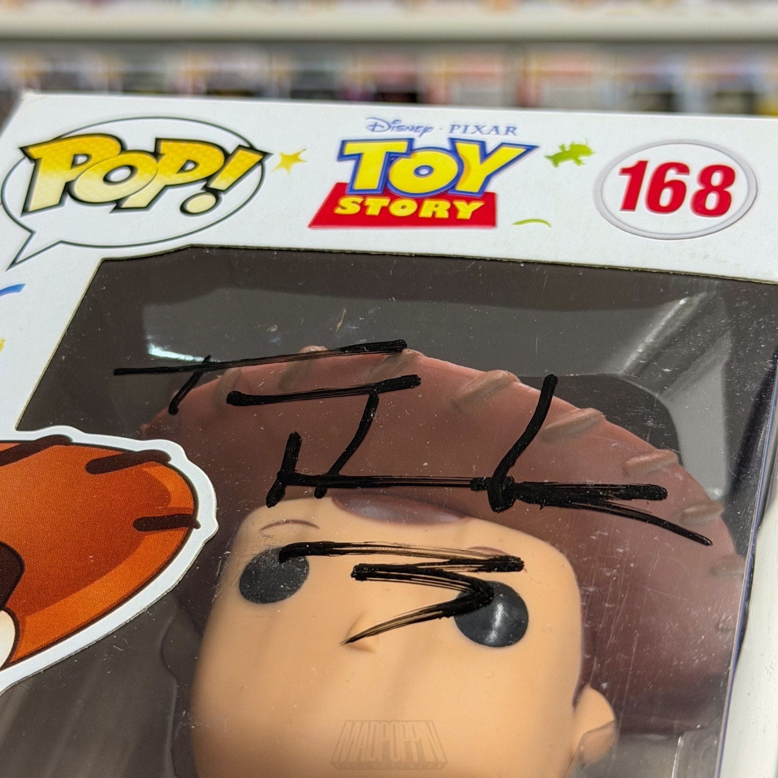 Funko Pop Disney Pixar Woody 20th Signed Tom Hanks Beckett 168 Toy Vinyl Figure