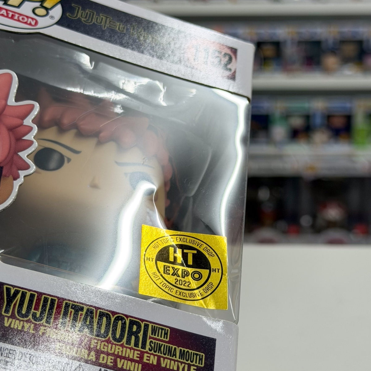 Funko Pop Anime Jujutsu Kaisen Yuji Itadori w/Sukuna Mouth Hot Topic 1152 Figure
