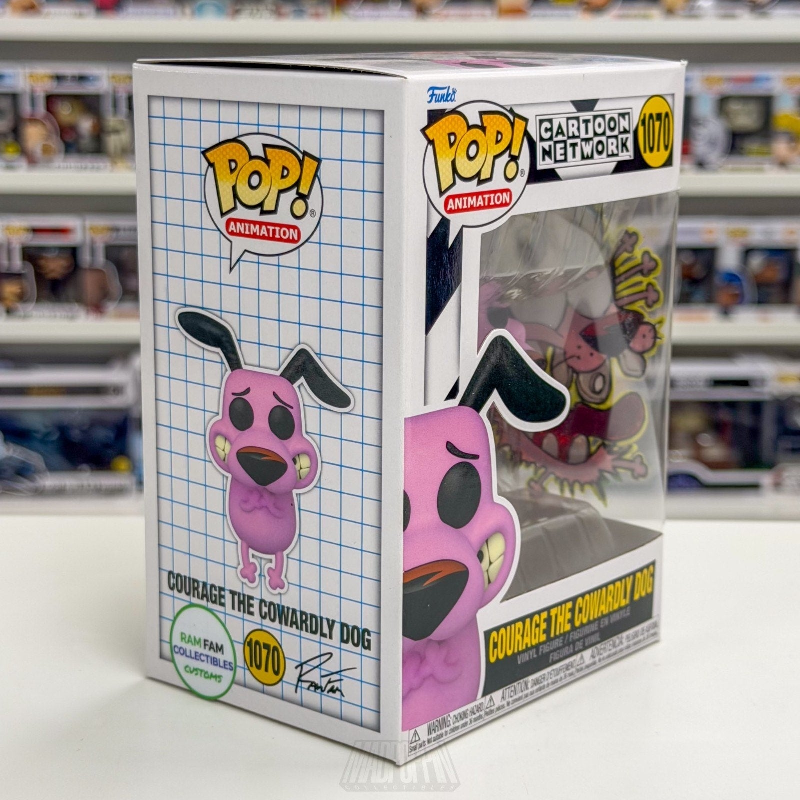 Funko Pop Animation Courage the Cowardly Dog Ram Fam CUSTOM 1070 Vinyl Figure