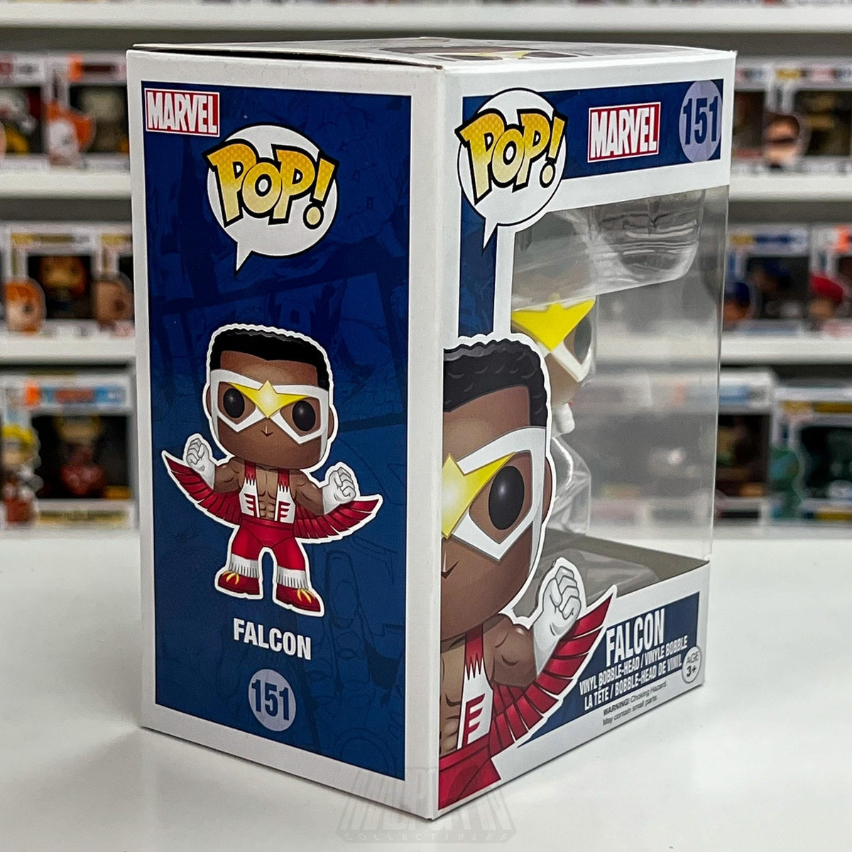 Funko Pop Marvel Falcon 151 Vinyl Bobble-Head Figure Box Sam Wilson Avengers Toy