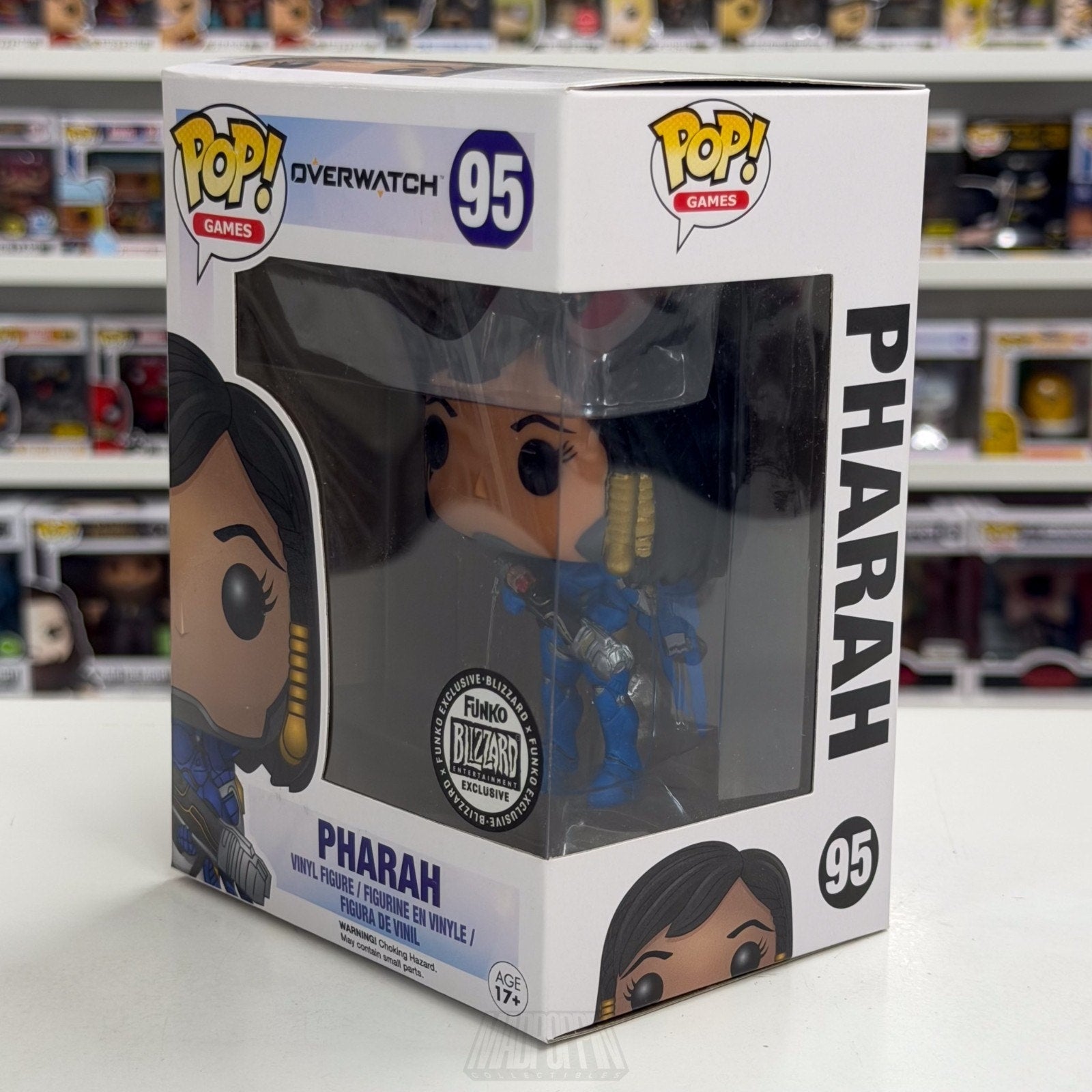Funko Pop Games Overwatch Pharah Blue Blizzard Exclusive 95 OW FPS Vinyl Figure
