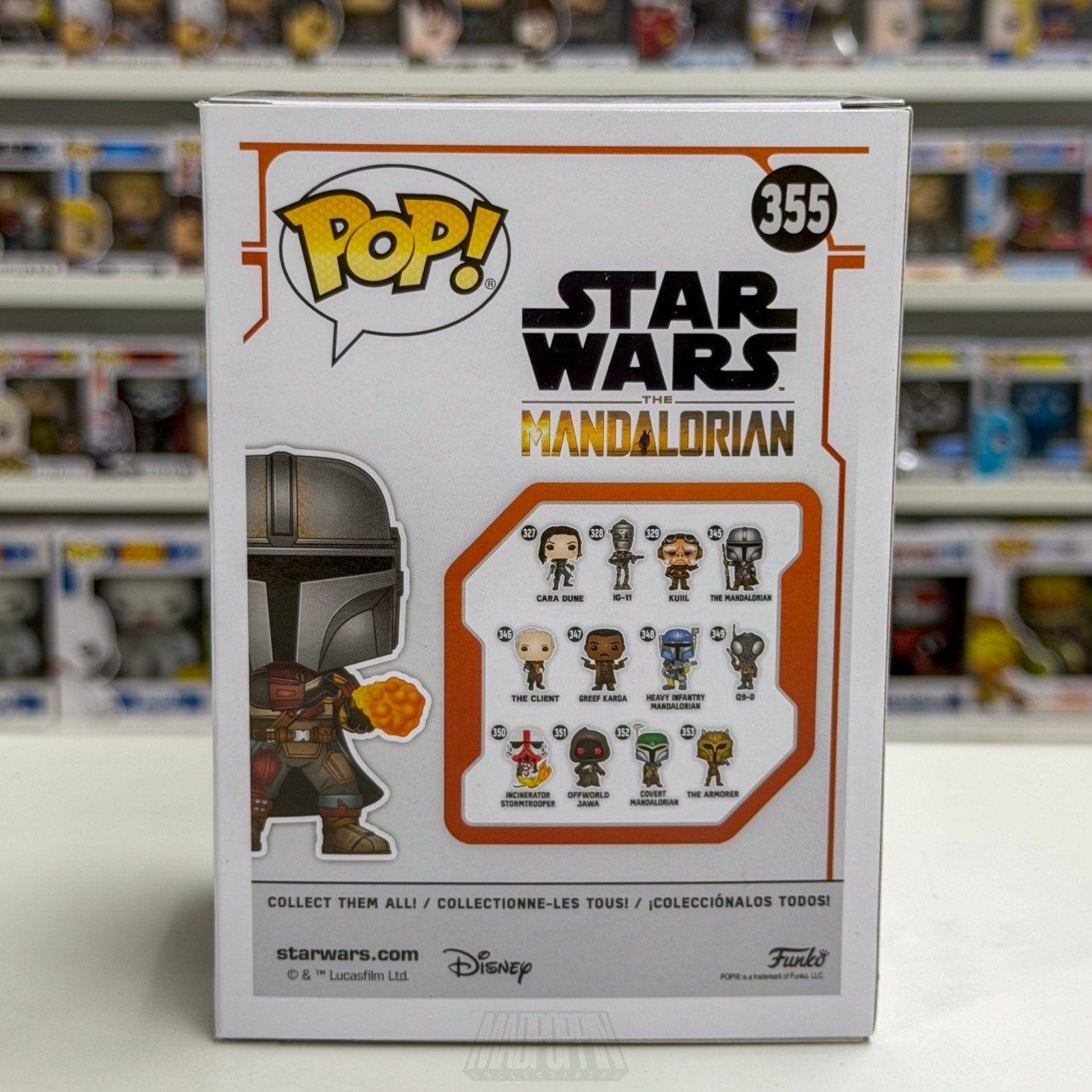 Funko Pop Star Wars Mandalorian Flame Throwing Special Edition 355 Vinyl Figure