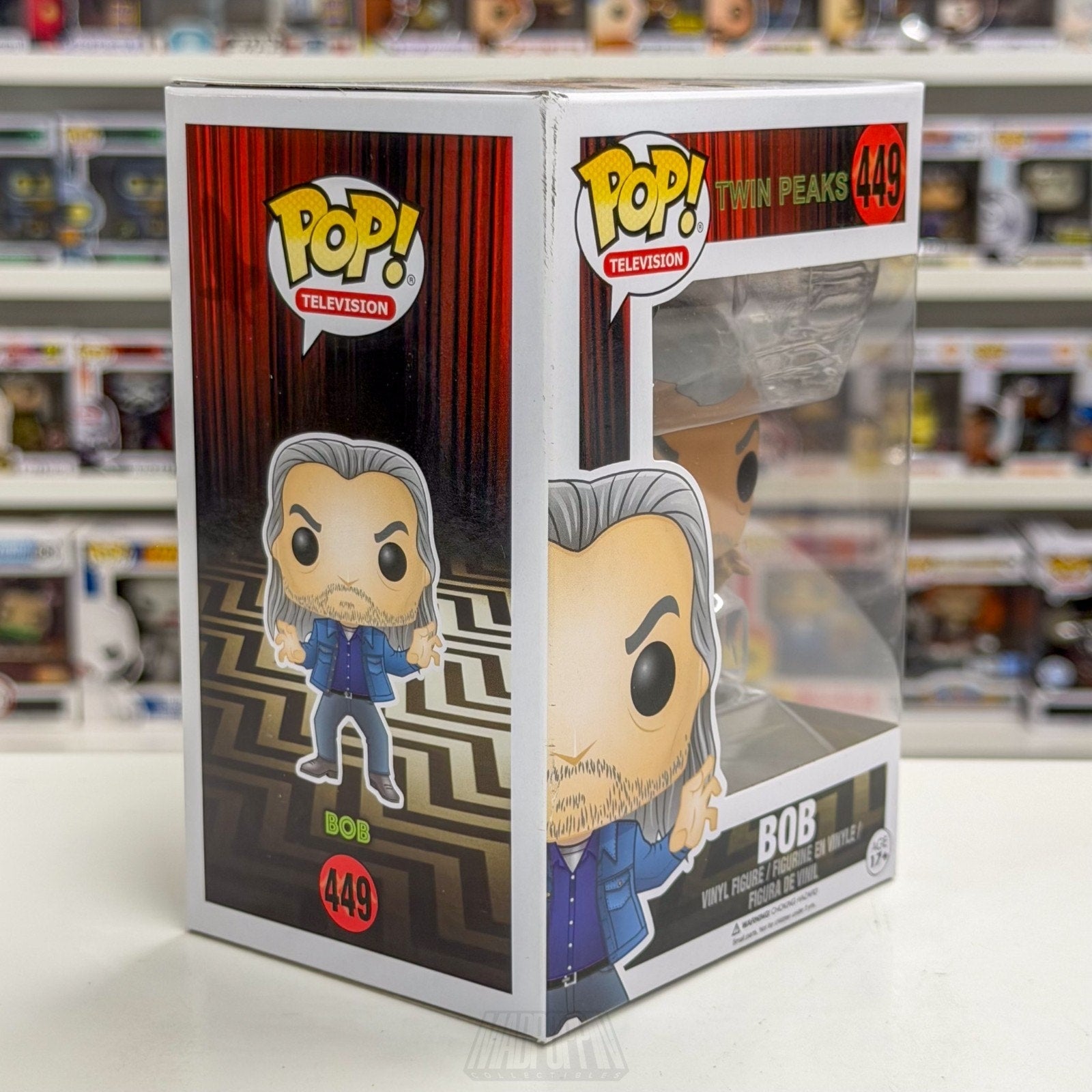 Funko Pop TV Twin Peaks Bob 449 Vaulted Feral Killer Denim Rare Toy Vinyl Figure