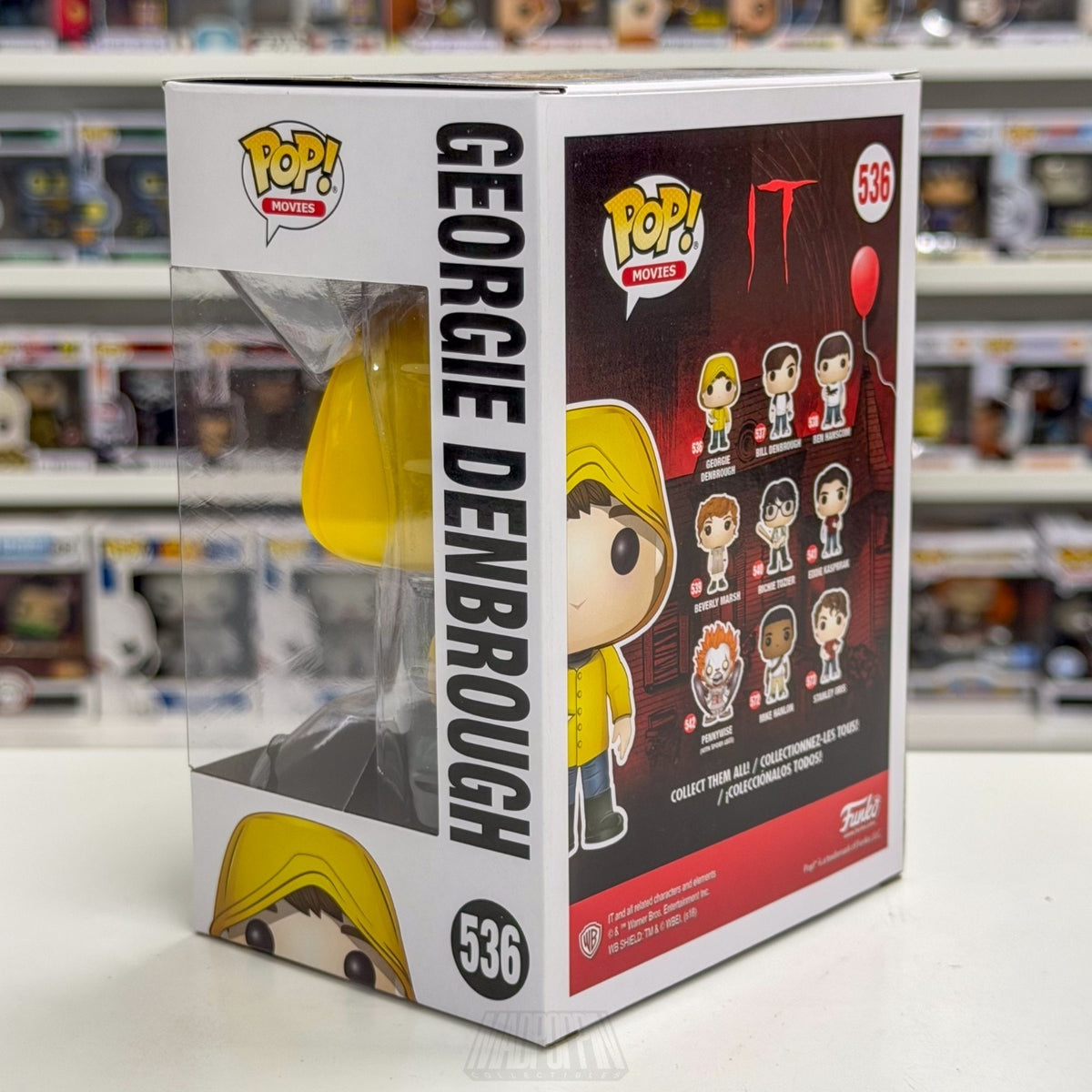 Funko Pop Movies IT Georgie Denbrough 536 Pennywise Clown Horror Vinyl Figure