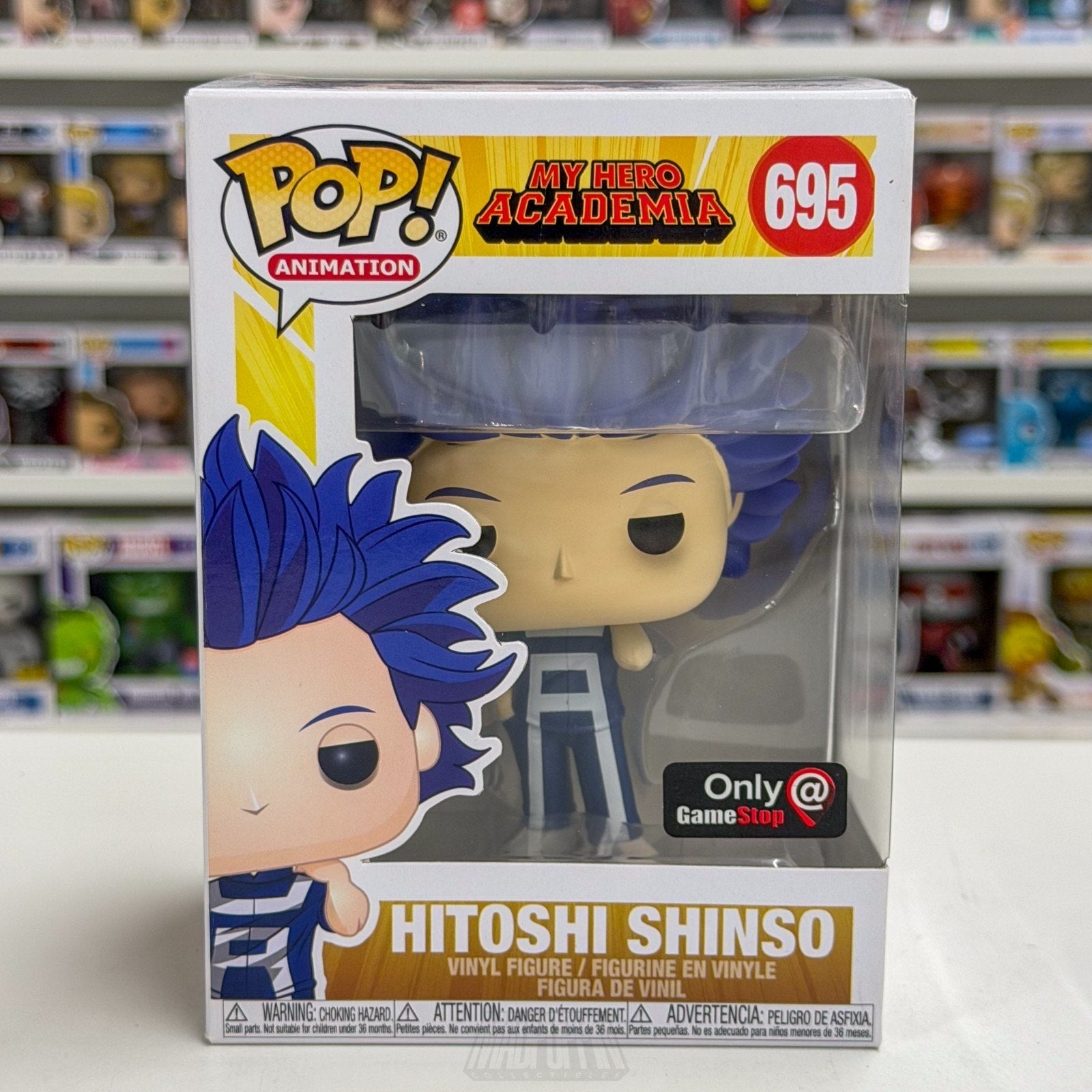 Funko Pop Anime My Hero Academia Hitoshi Shinso GameStop 695 Manga Vinyl Figure