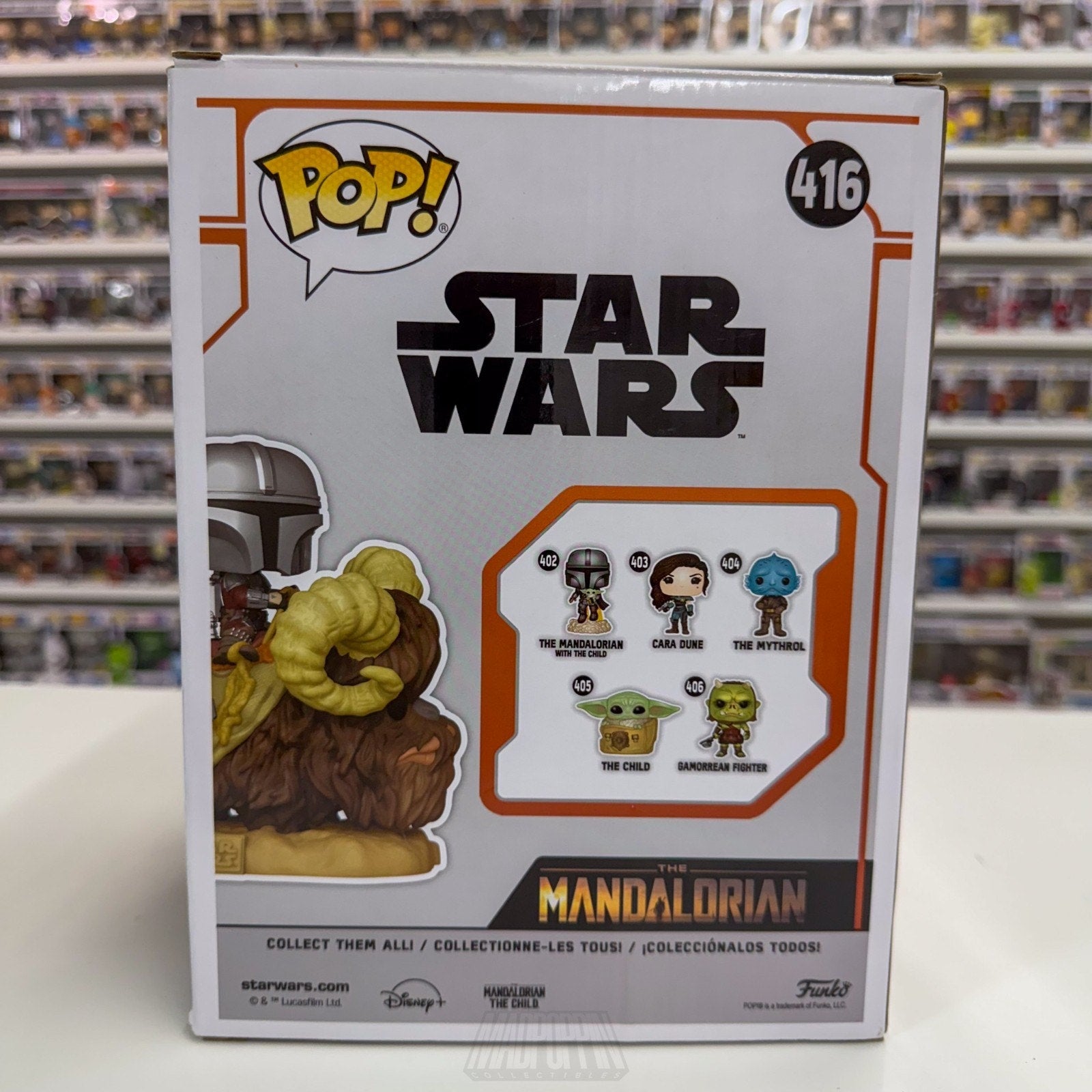 Funko Pop Rides Star Wars The Mandalorian & The Child on Bantha 416 Vinyl Figure