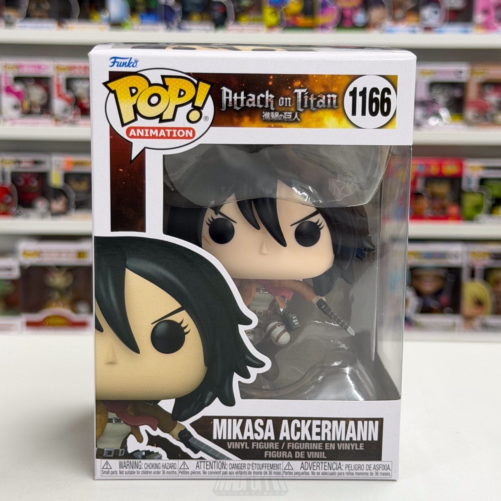 Funko Pop Anime Attack on Titan Mikasa Ackermann Action Pose 1166 Vinyl Figure