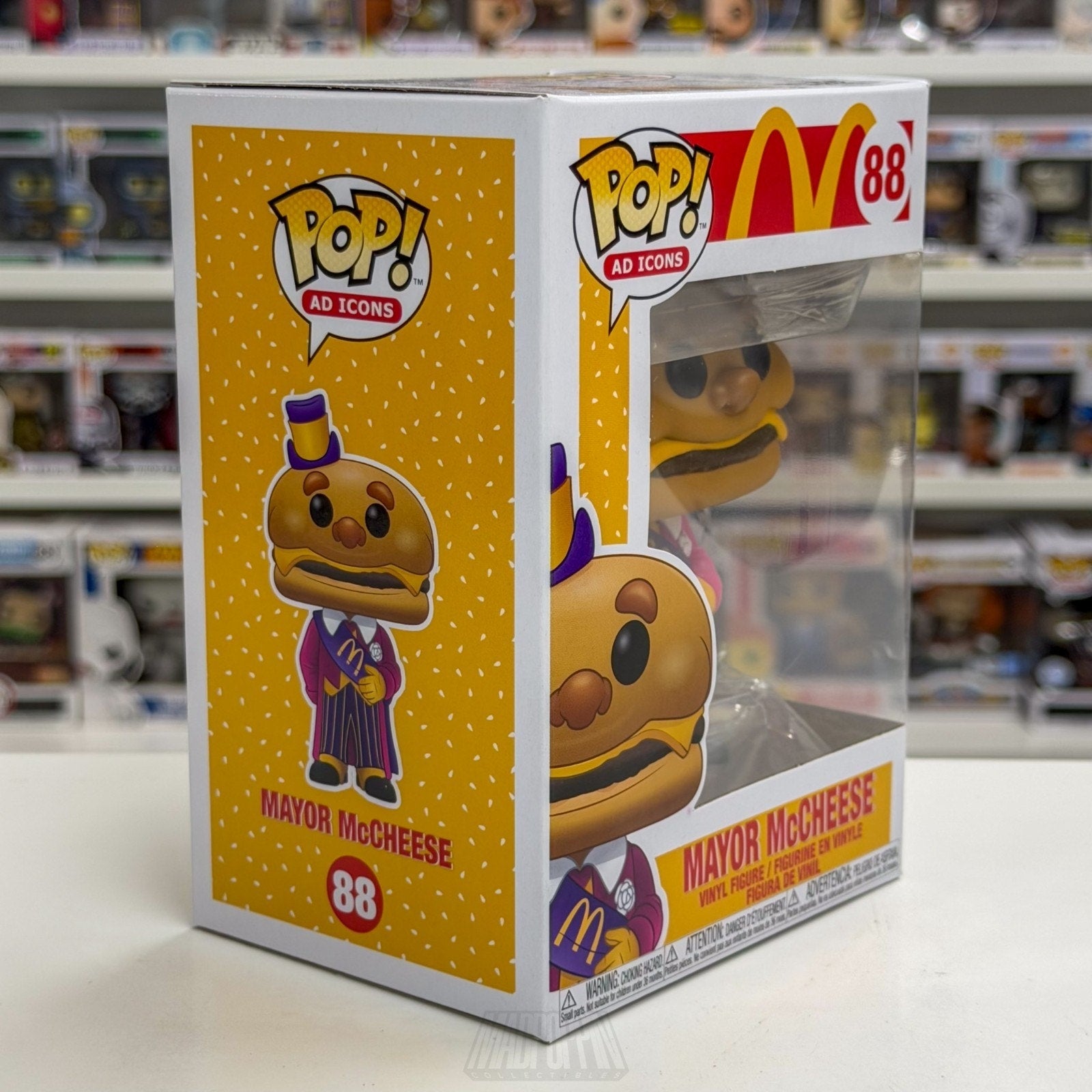 Funko Pop Ad Icons McDonalds Mayor McCheese 88 Burger Fast Food Toy Vinyl Figure