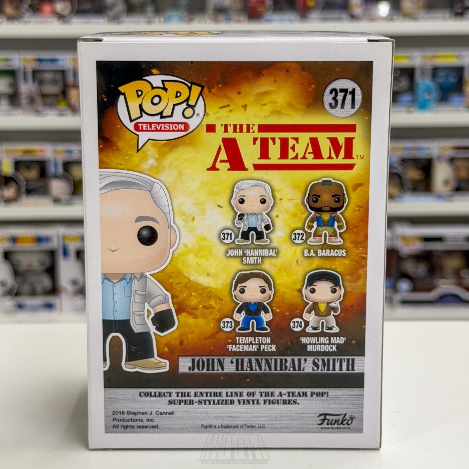 Funko Pop TV A-Team John Hannibal Smith 371 Mercenaries Action Show Vinyl Figure