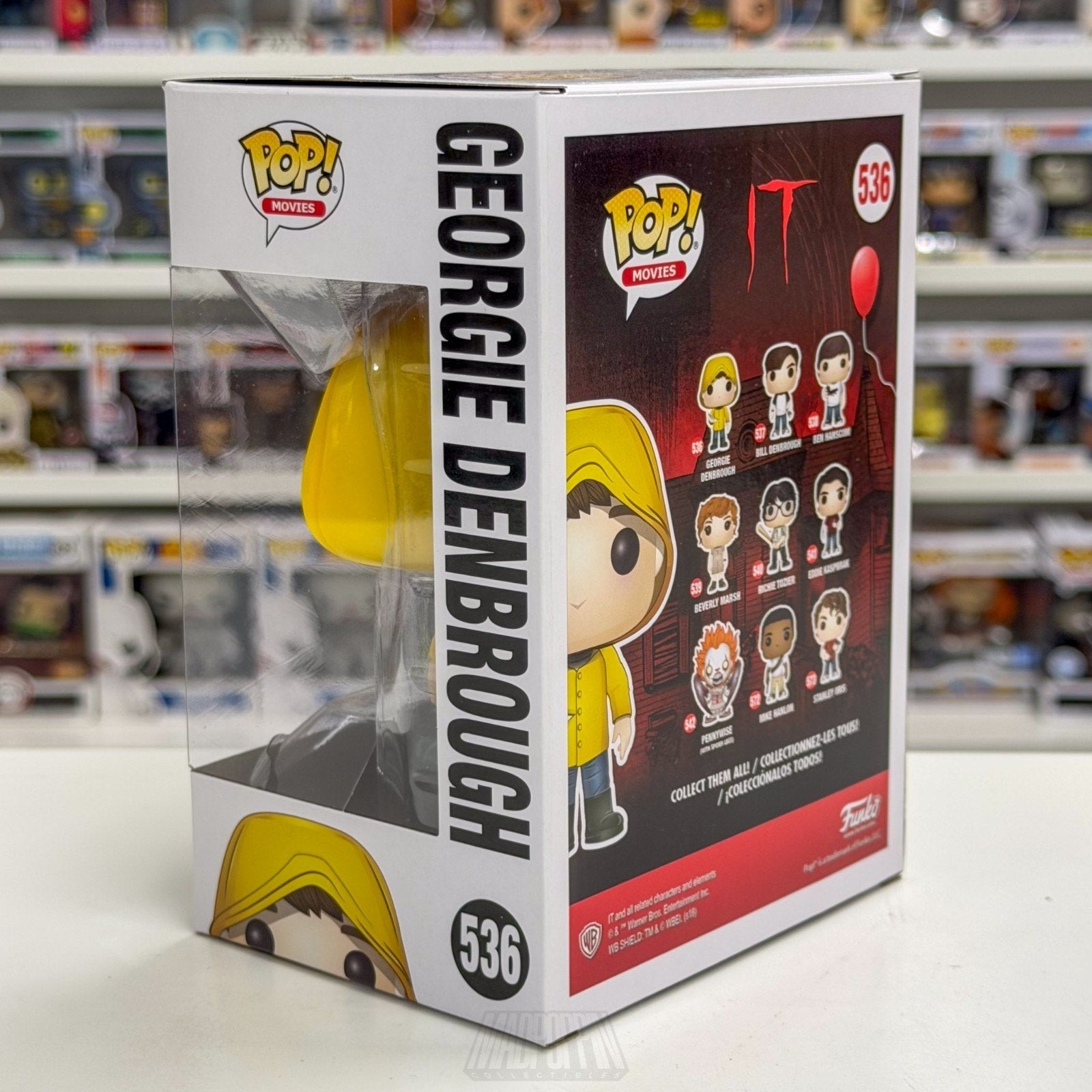 Funko Pop Movies IT Georgie Denbrough 536 Pennywise Clown Horror Vinyl Figure